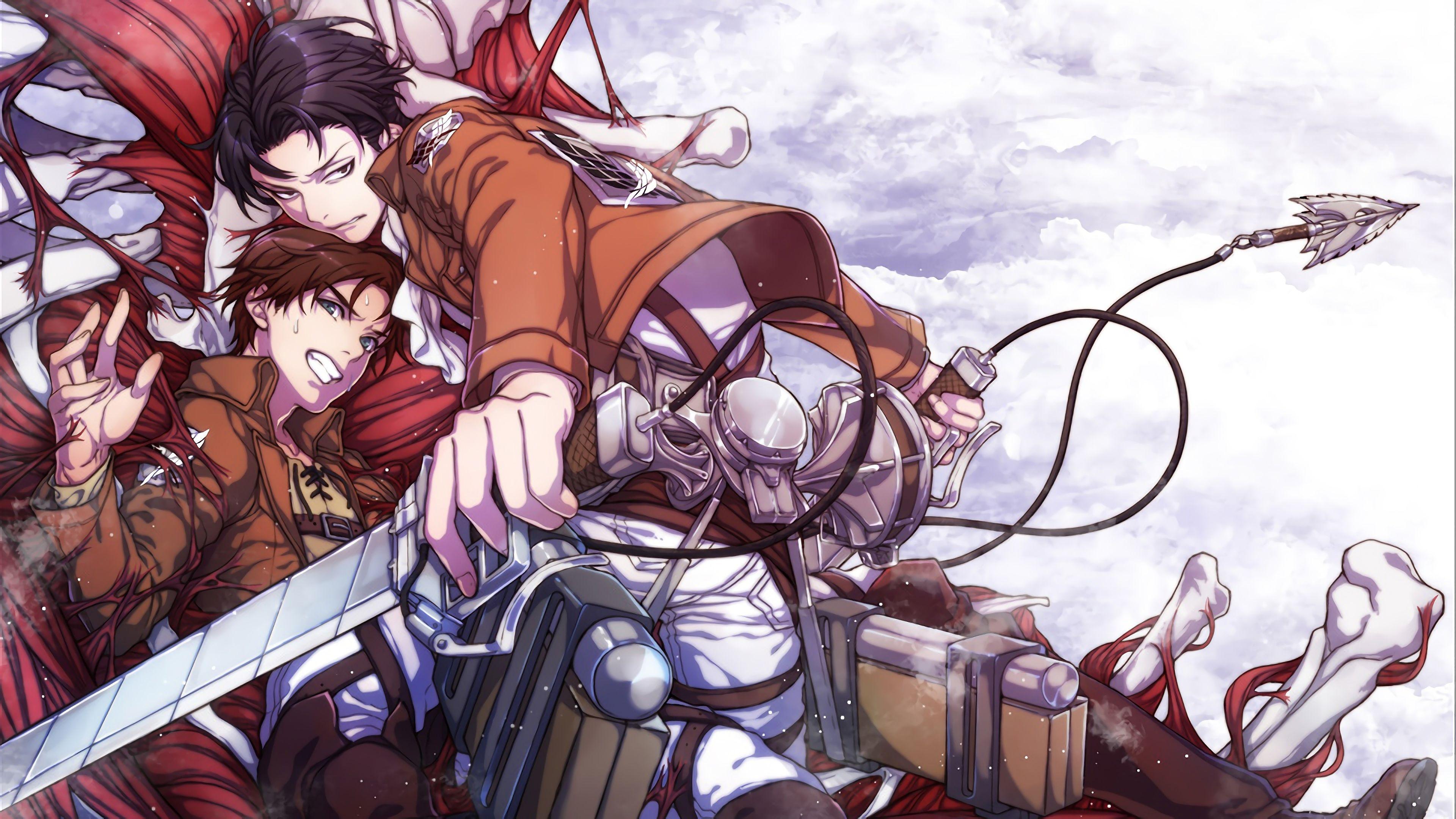 3840x2160 Levi, Eren, Attack on Titan, 4K wallpaper. Mocah HD Wallpaper