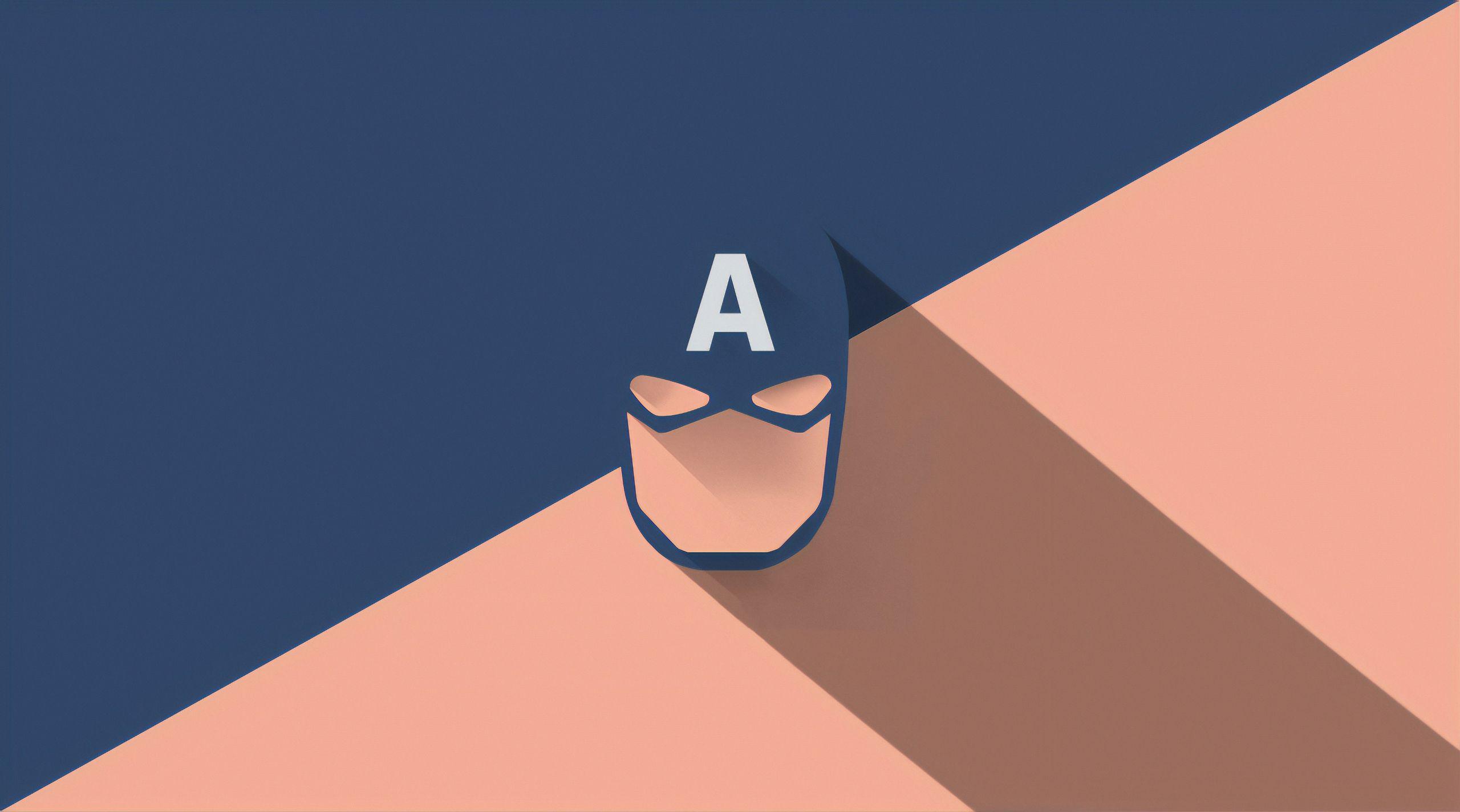 2560x1424 Captain America Minimal Wallpaper