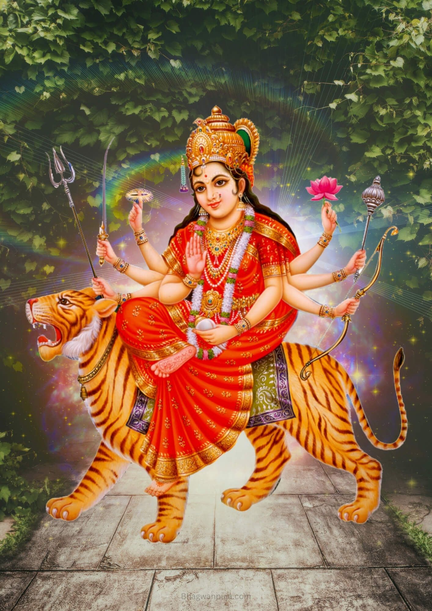 1414x2000 Download Goddess Durga HD Wallpaper
