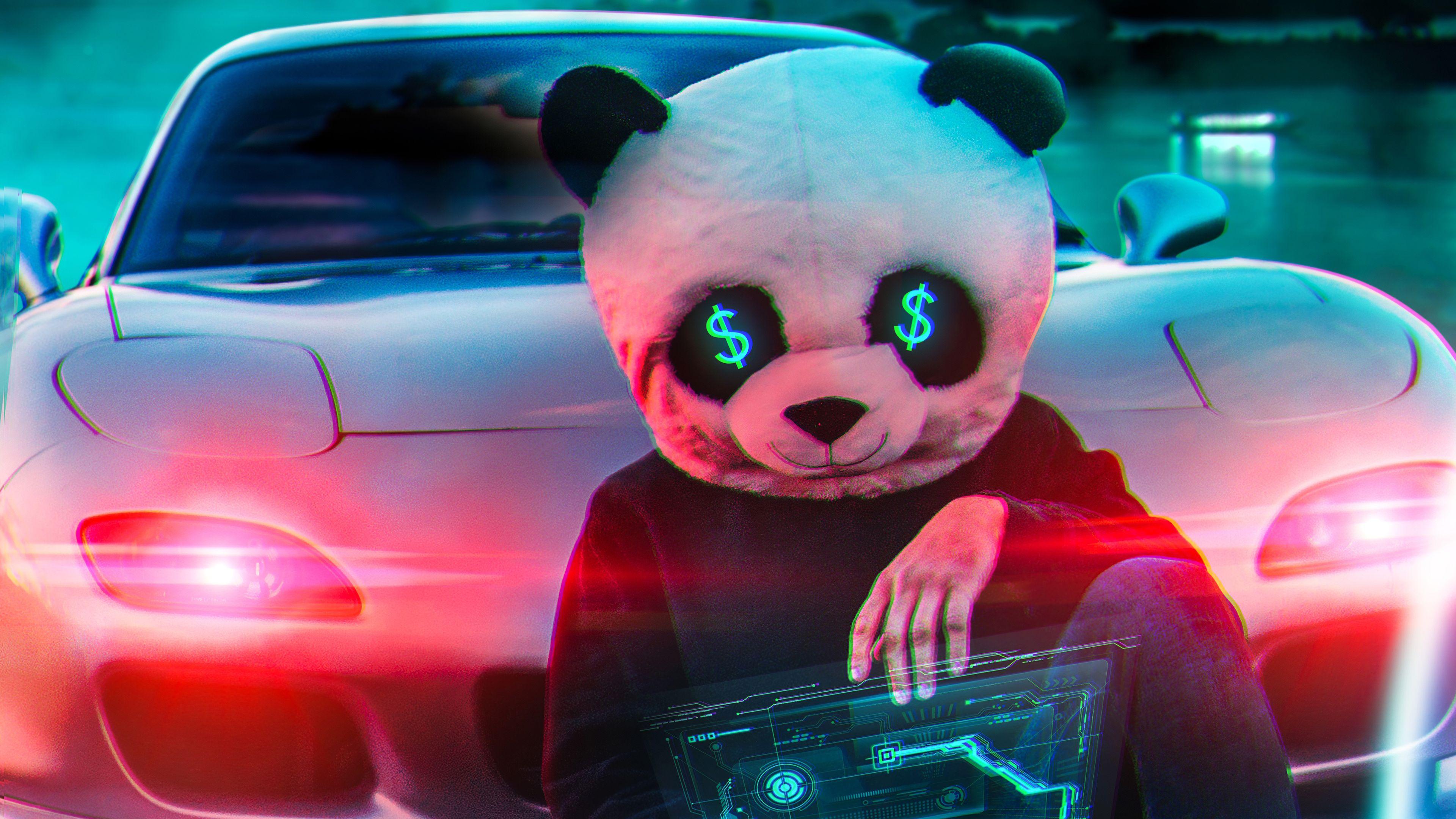 3840x2160 Panda Money Guy 4k, HD Artist, 4k Wallpaper, Image, Background, Photo and Picture