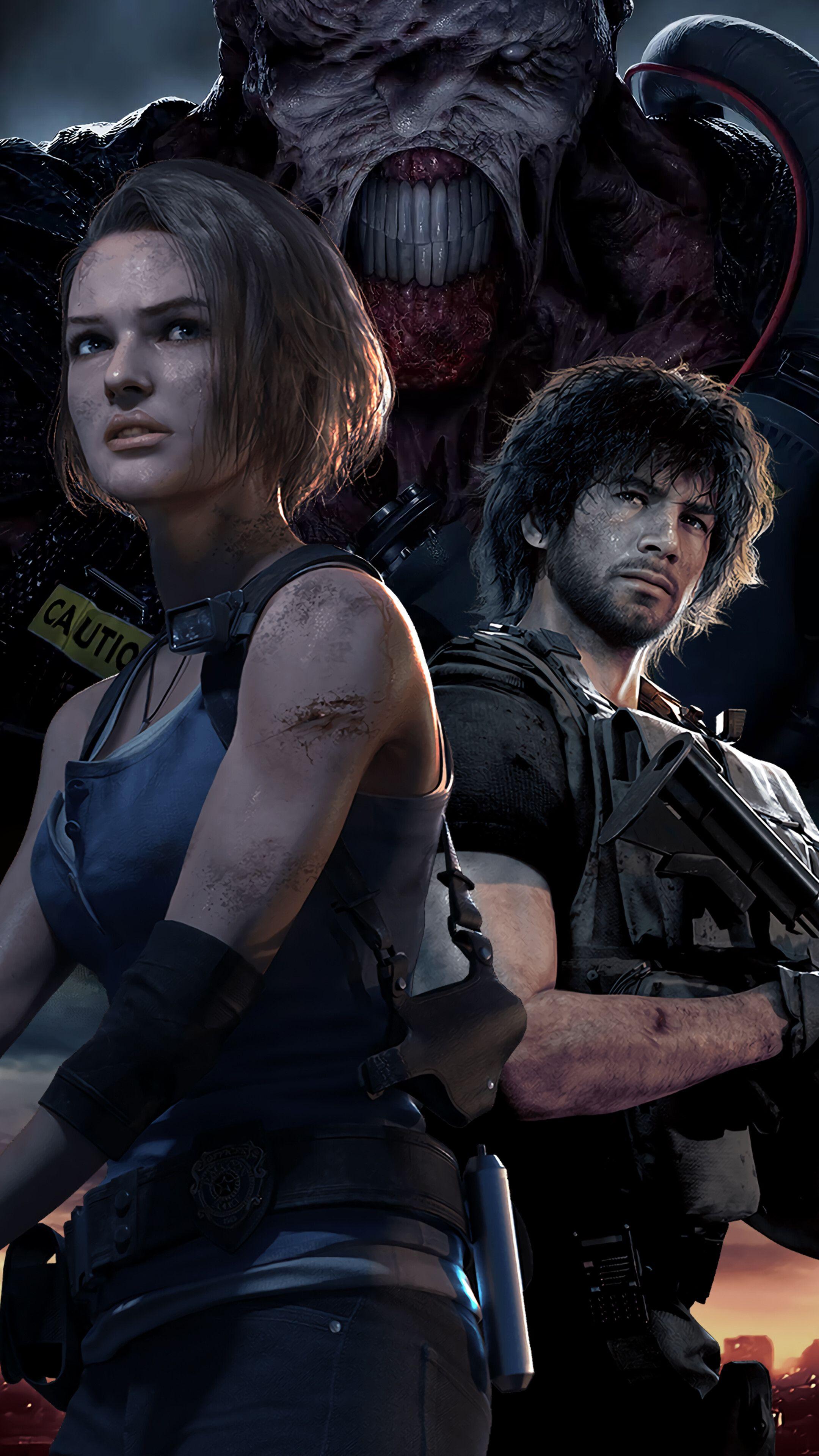 2160x3840 Resident Evil Remake, Jill Carlos, Nemesis, 4K phone HD Wallpaper, Image, Background, Photo and Picture. Mocah HD Wallpaper