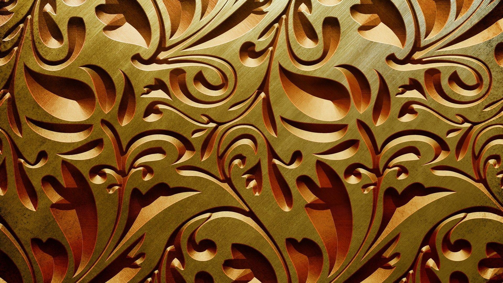 1920x1080 Golden Floral Texture. Gold textured wallpaper, Gold wallpaper, Gold wallpaper phone