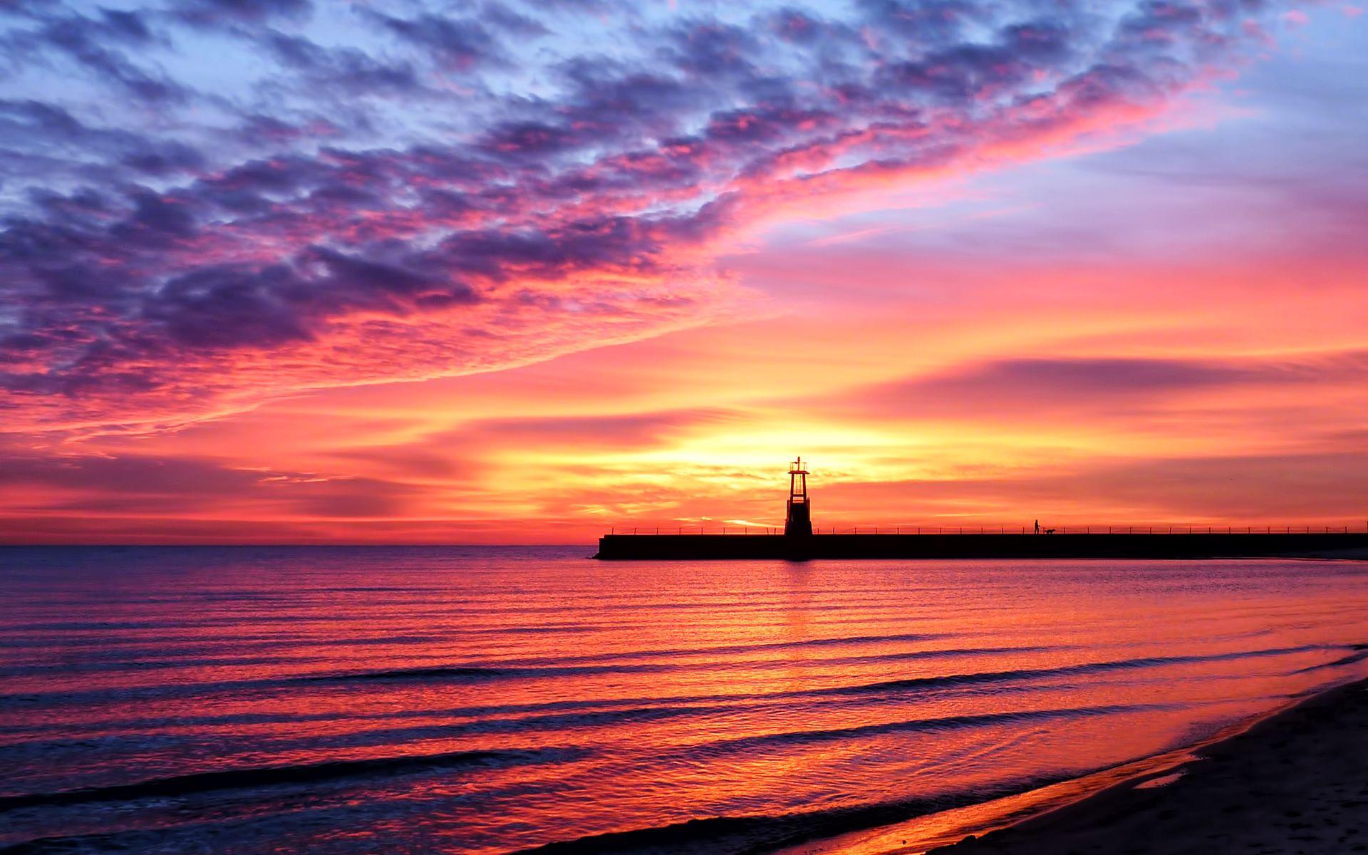 1920x1200 Sunset Landscape Wallpaper