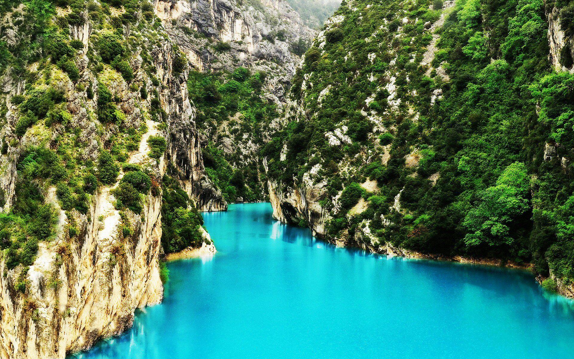 1920x1200 Awesome Cliffs Fantastic River wallpaper. Awesome Cliffs Fantastic River