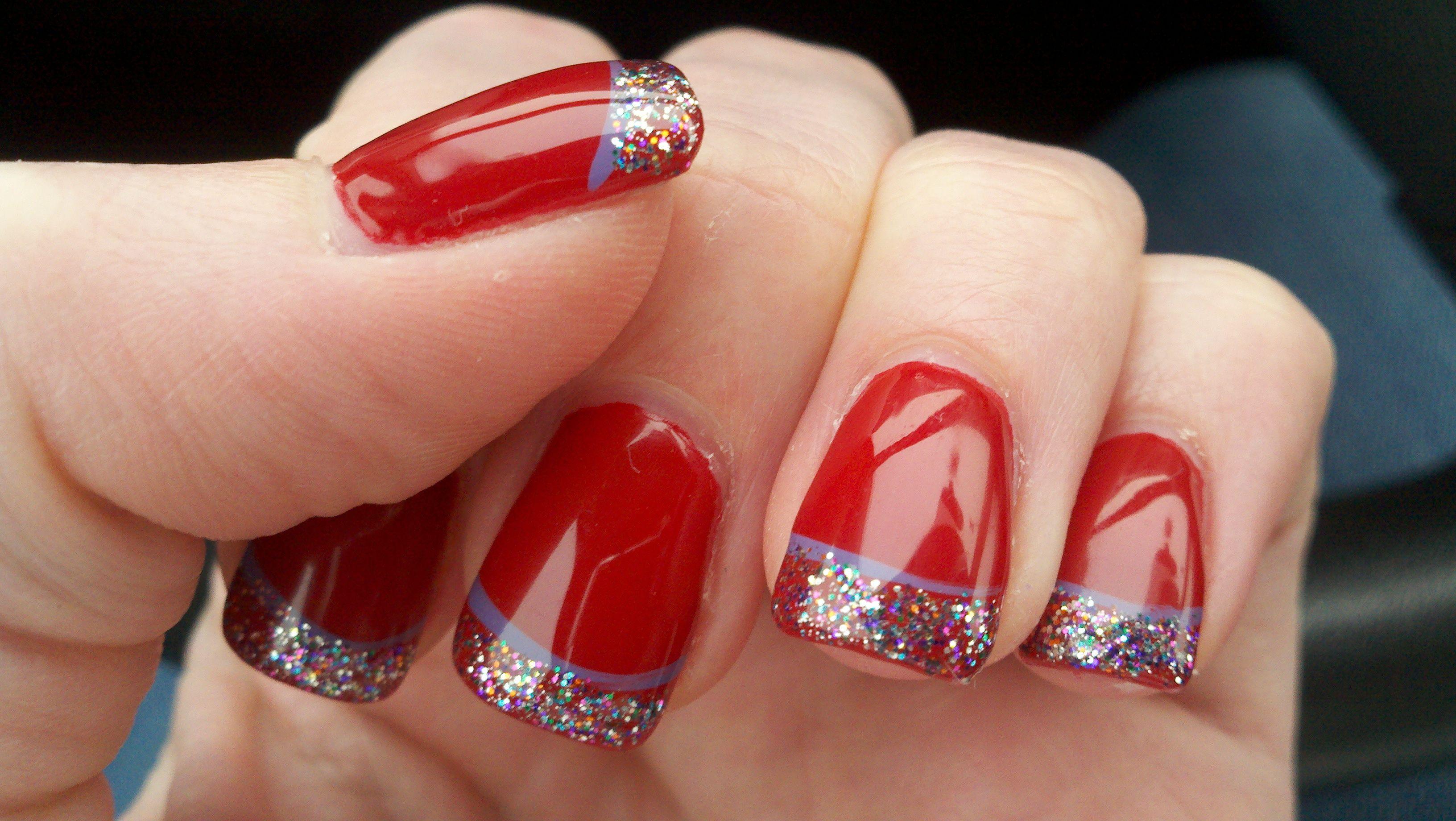Red and White Gel Nail Designs - wide 8