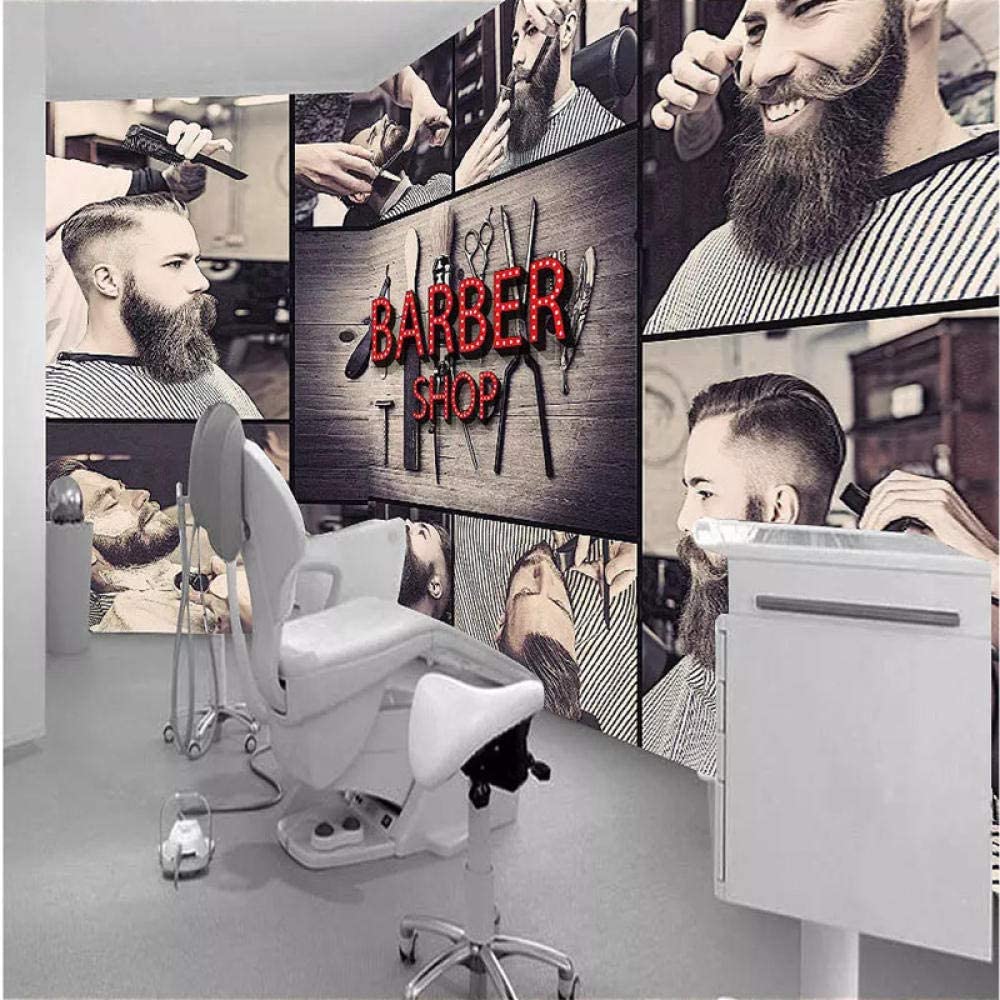1000x1000 Afashiony Custom Wall Paper 3D Modern Fashion Beauty Salon Hair Salon Photo Mural Barber Shop Decoration 3D Wall Mural Wallpaper 400Cmx280Cm: Kitchen & Dining