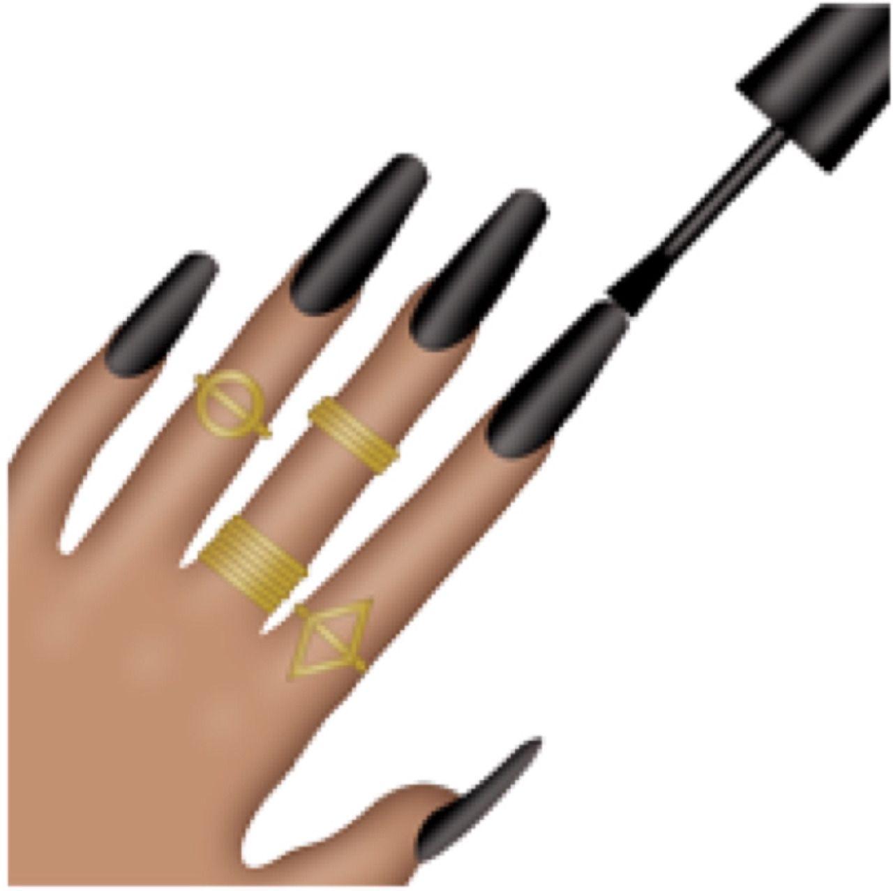 1280x1277 black nail polish emoji - חיפוש ב-Google. Emoji wallpaper, Black nails, Emoji