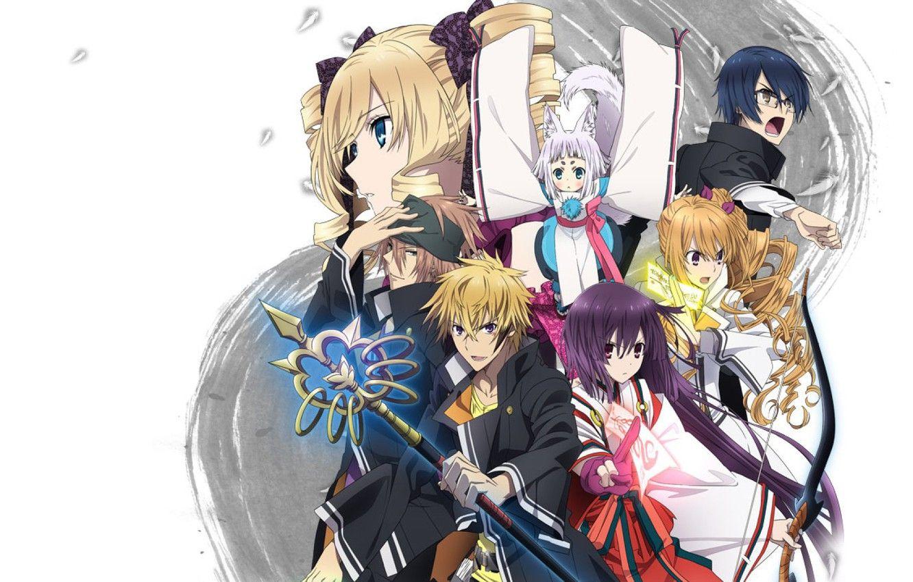 1332x850 Wallpaper Tokyo, Japan, girl, weapon, anime, asian, bow, japanese, arrow, oriental, asiatic, bishojo, seifuku, kitsune, miko, Tokyo Ravens image for desktop, section сёнэн