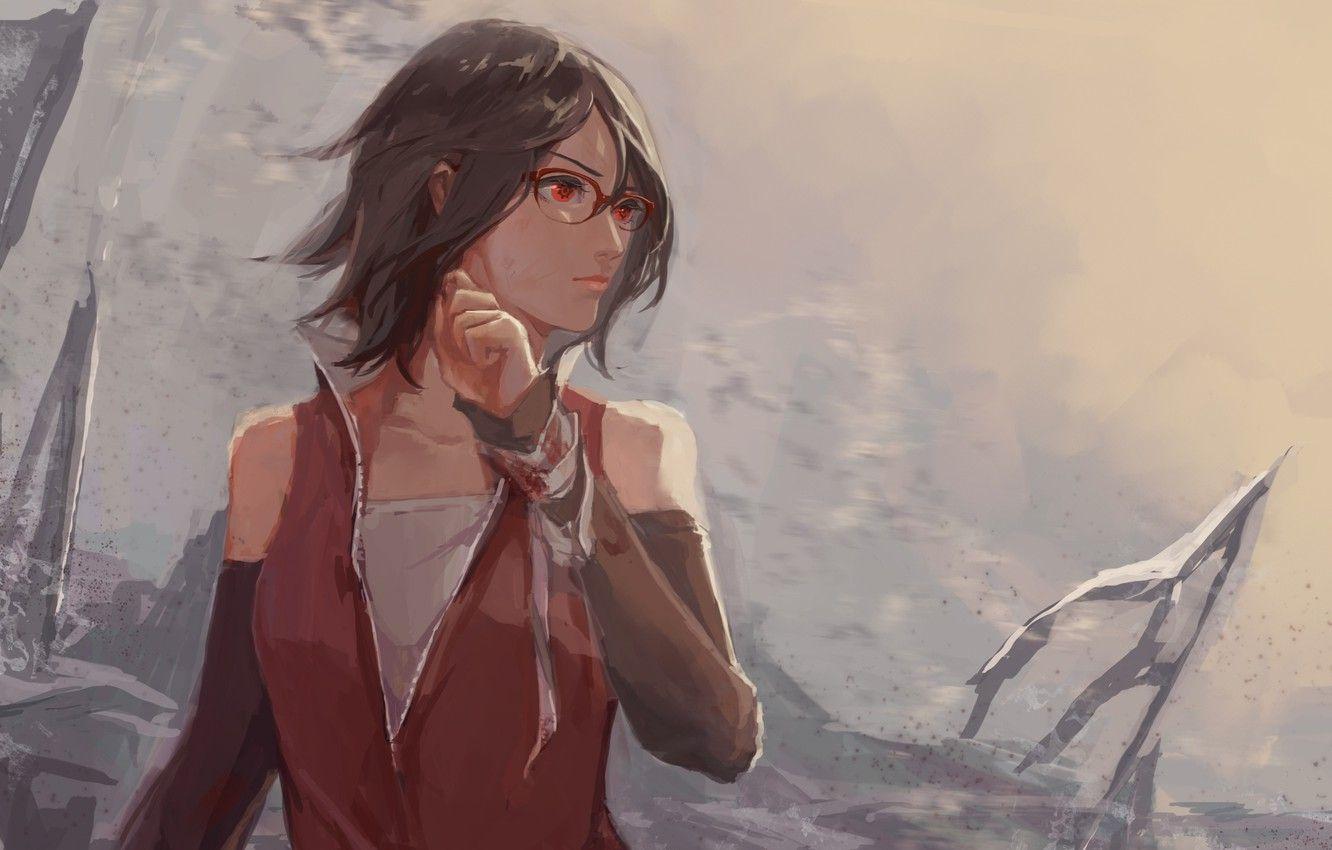 1332x850 Photo Wallpaper Naruto, Art, Sharingan, Uchiha Sarada, Sharingan Wallpaper HD HD Wallpaper