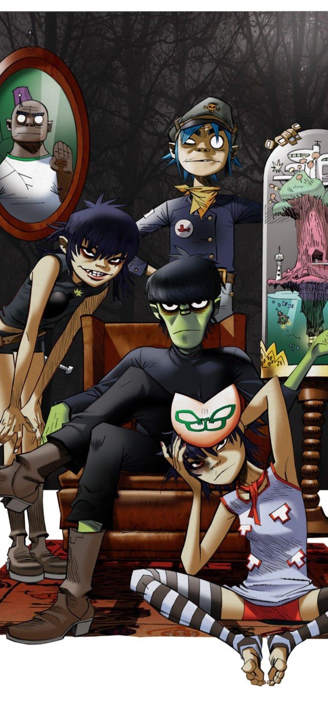 1125x2436 Gorillaz iPhone X Wallpaper Download