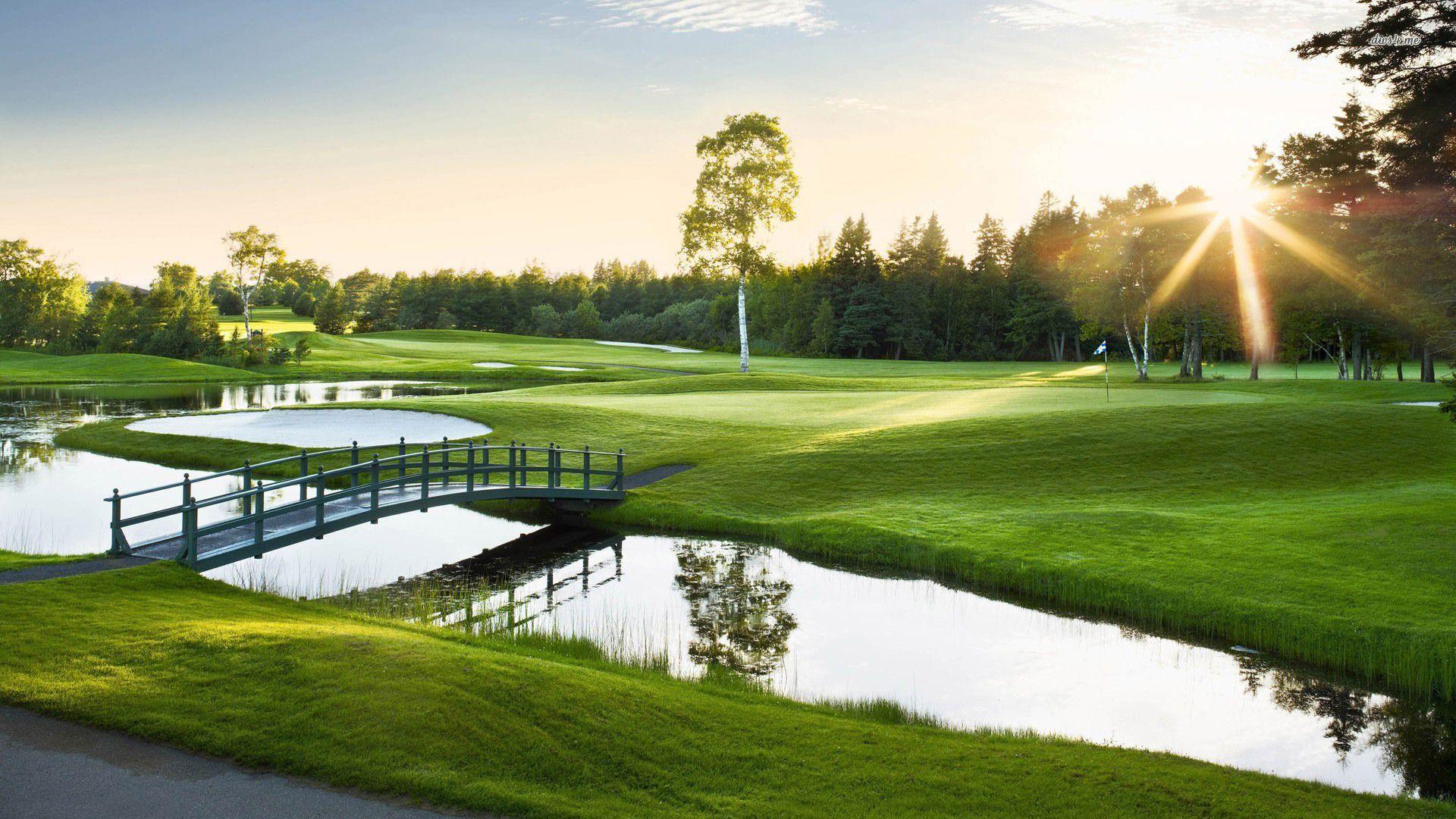 1920x1080 Golf Course River Bridge Nature HD Wallpaper. Wallpaper.wiki. Golf Courses, Golf Picture, Golf