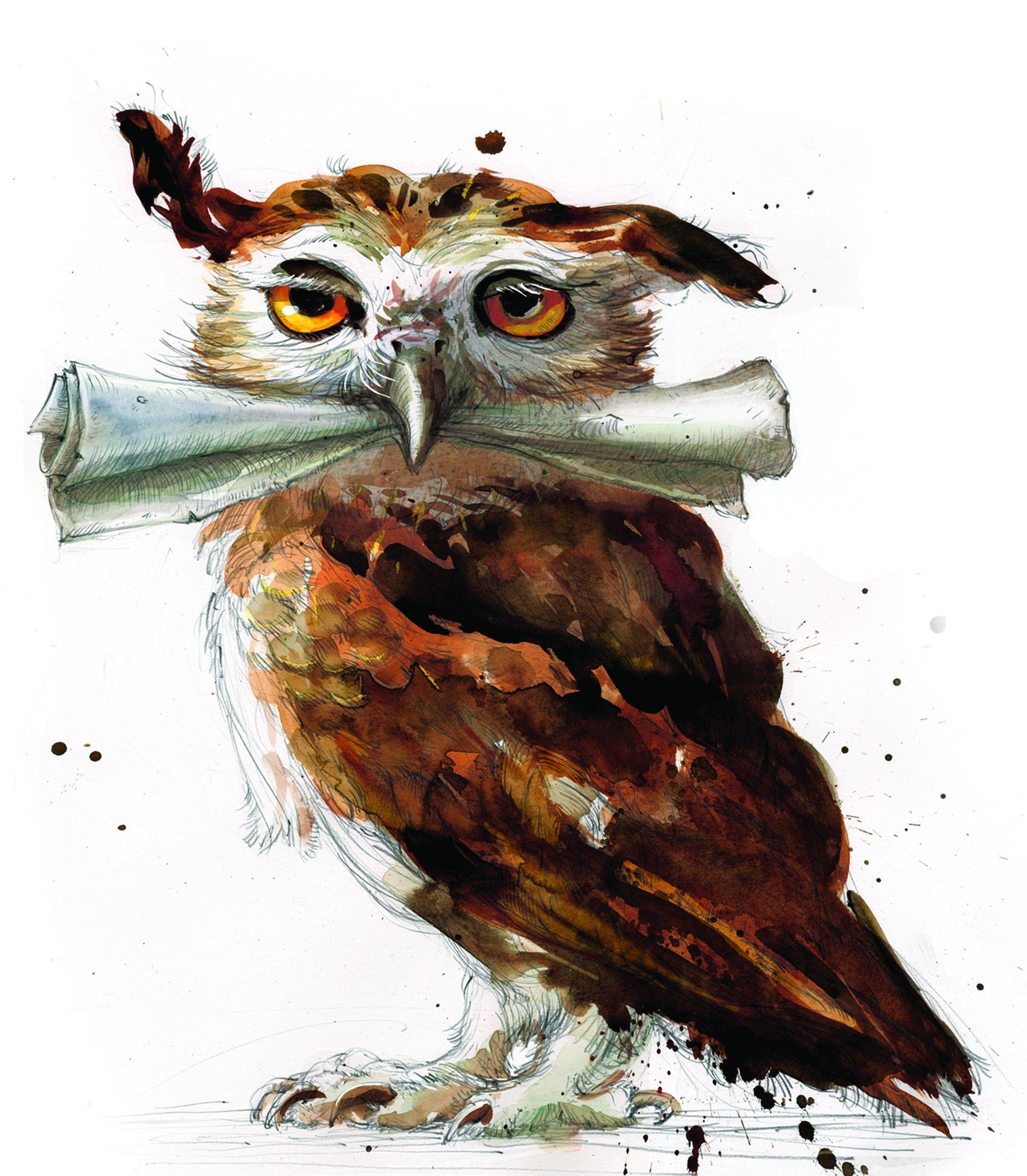 2152x2464 digital art, Fantasy art, Portrait display, Paper, White background, Owl, Harry Potter, Yellow eyes, Paint splatter, Painting Wallpaper HD / Desktop and Mobile Background