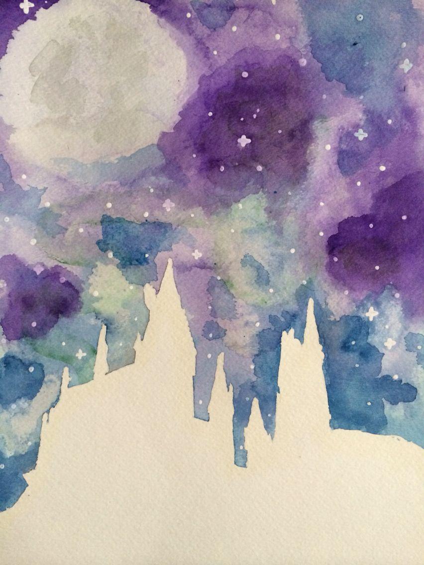 852x1136 Harry Potter Watercolor Wallpaper
