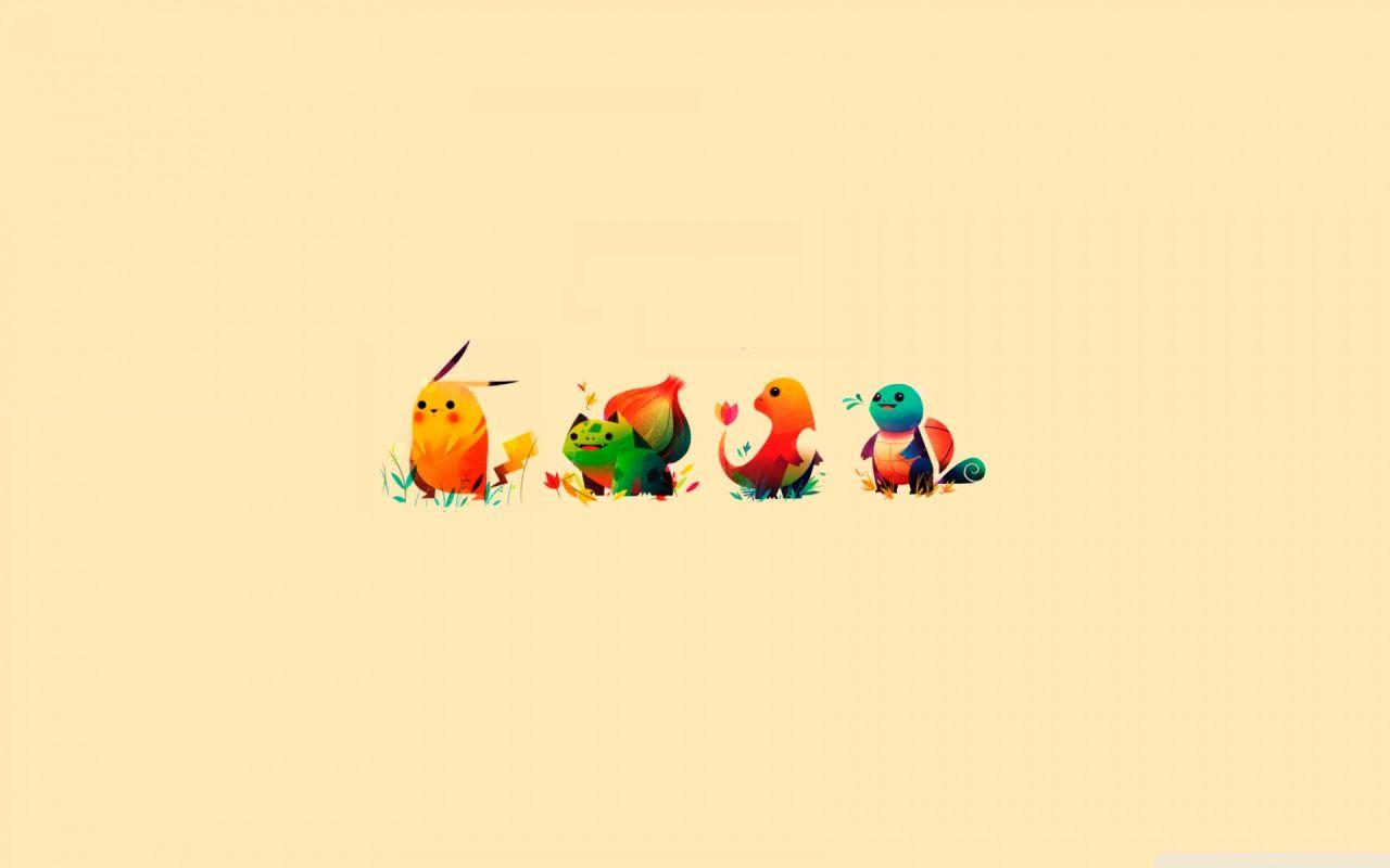 1280x800 Pokemon Bulbasaur, Pikachu, Charmander, Squirtle ❤ 4K HD Desktop
