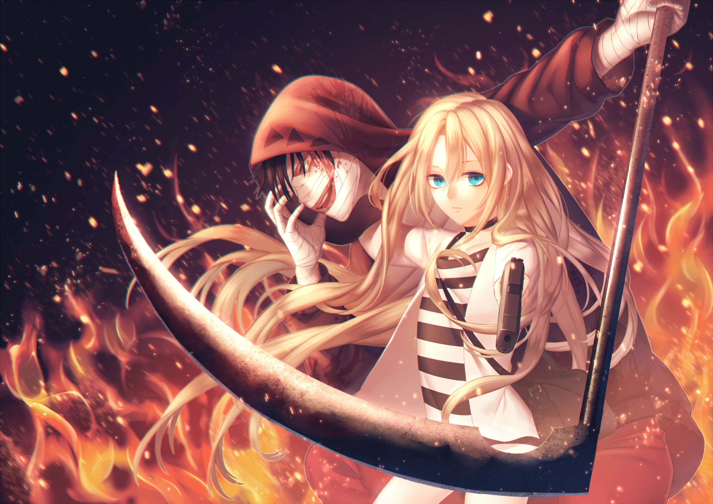 2828x2000 Rachel Gardner Satsuriku No Tenshi Zack Angels Of Death Wallpaper:2828x2000