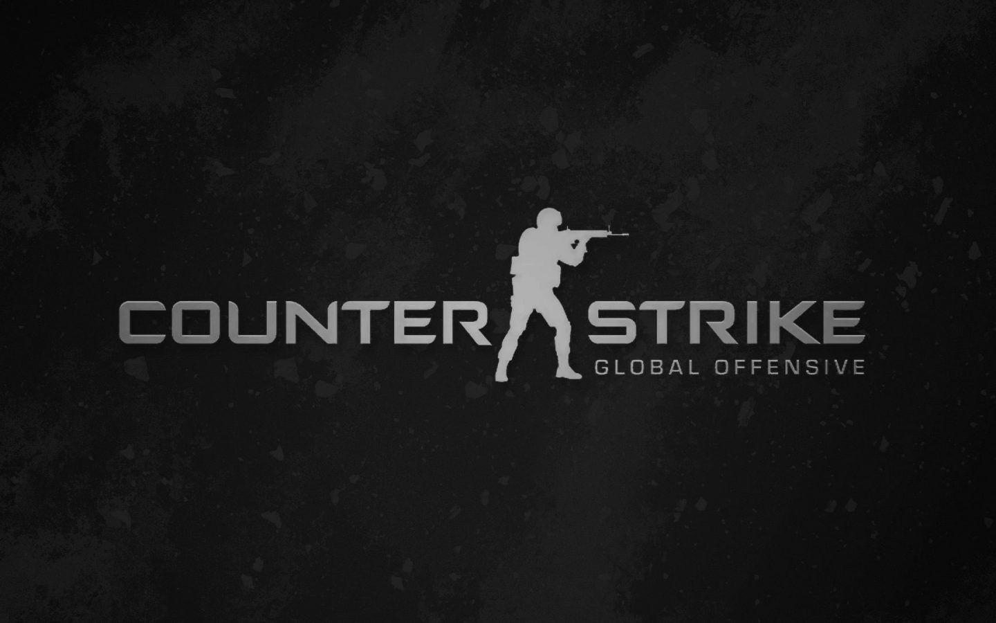 1440x900 Counter Strike: Global Offensive (Black Logo) HD Wallpaper. Wallpaper.gg. Go Logo, Go Wallpaper, Strike