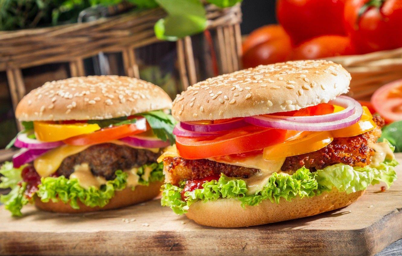 1332x850 Wallpaper vegetables, Patty, bun, Burger image for desktop, section еда