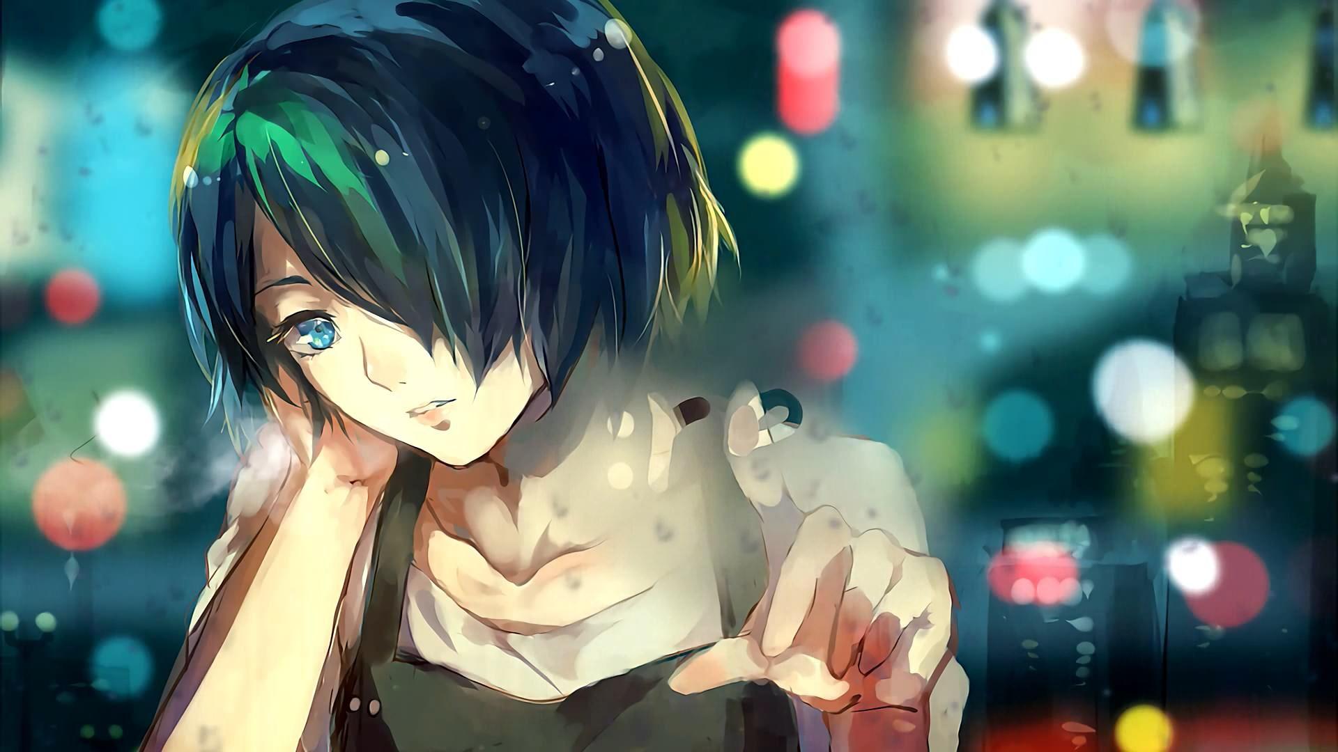 1920x1080 Anime Rain Background