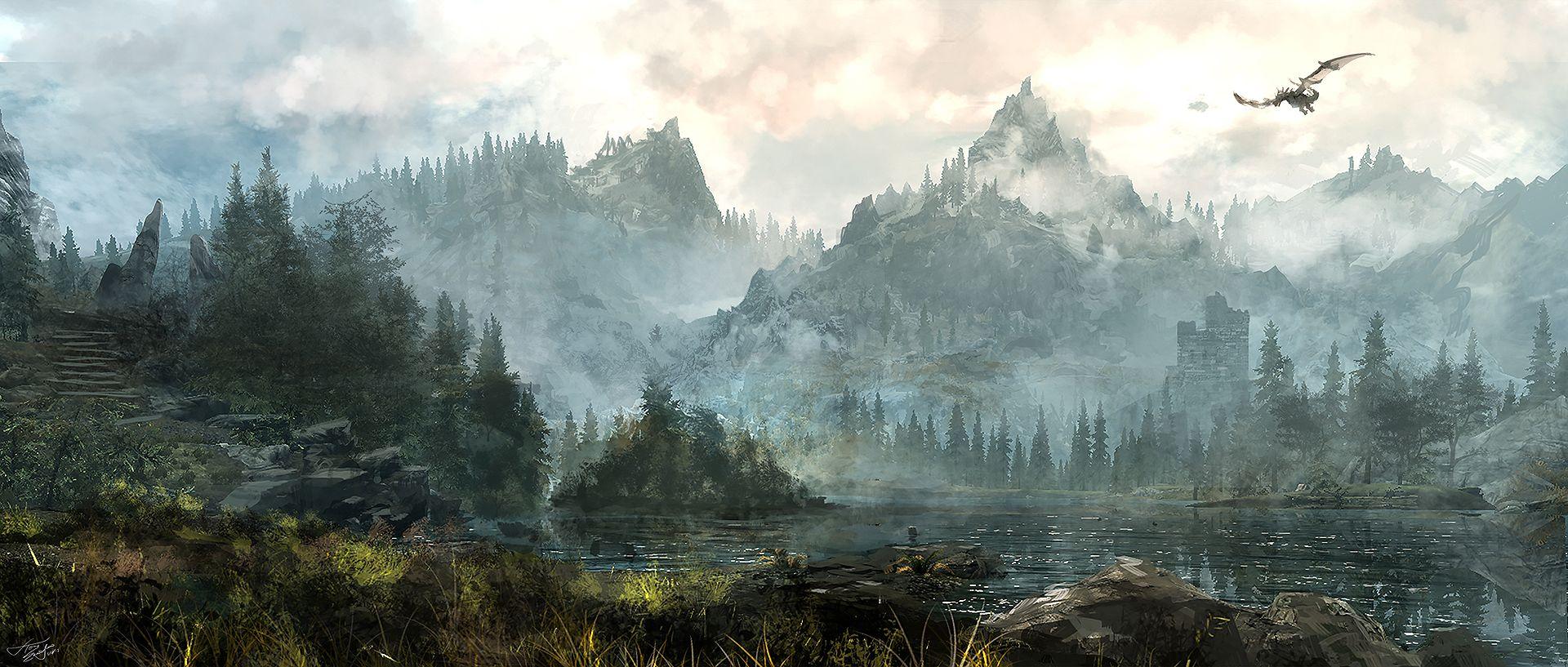 Skyrim Landscape Wallpapers Top Free Skyrim Landscape Backgrounds 
