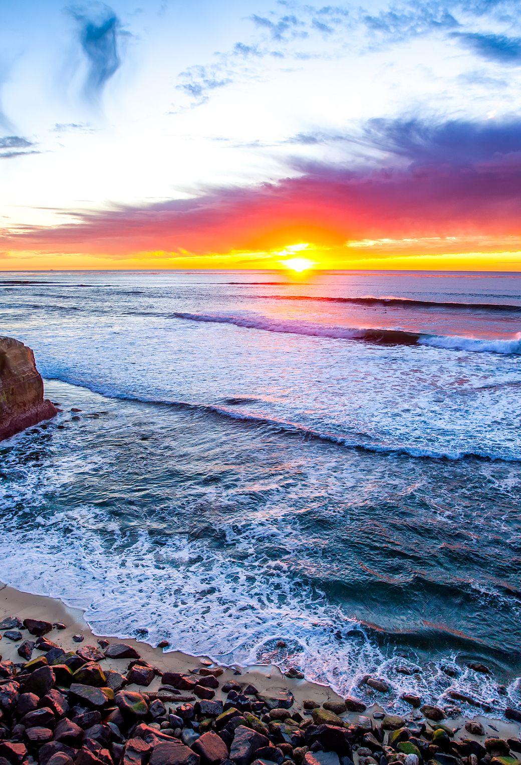 1040x1526 Ocean Sunset in San Diego Wallpaper for iPhone Pro Max, X, 6