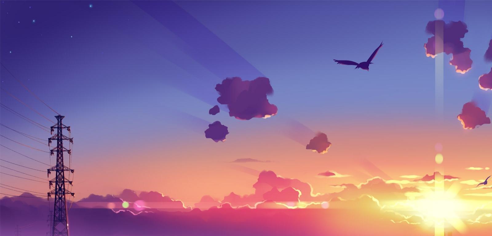 1600x768 Anime city wallpaper HD for desktop background