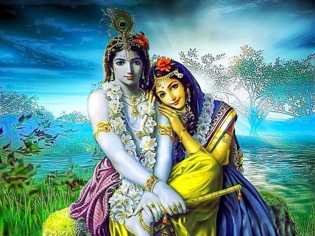 1024x768 Hình nền 3D Chúa Krishna 2020