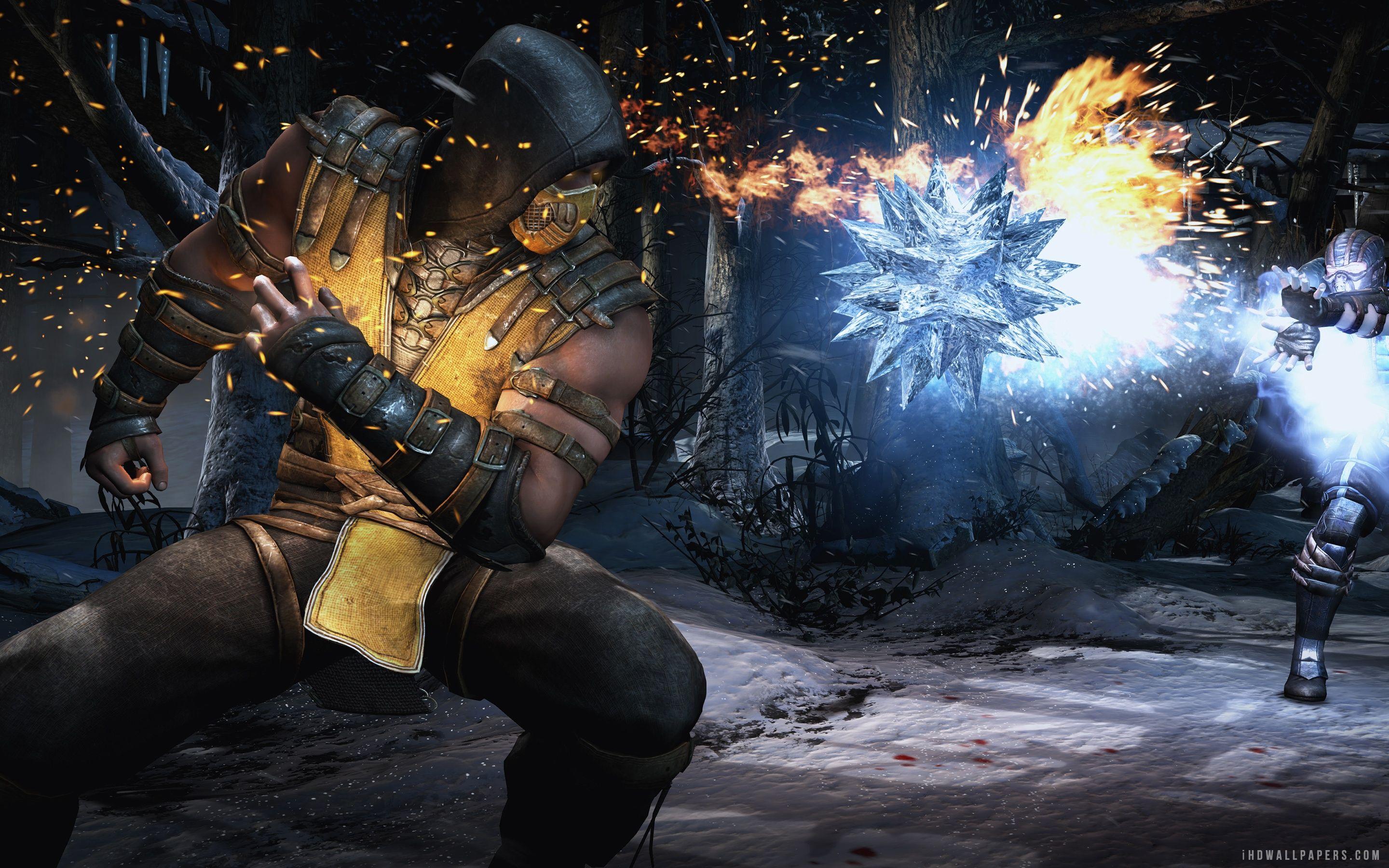 2880x1800 Mortal Kombat X Scorpion Sub Zero wallpaper