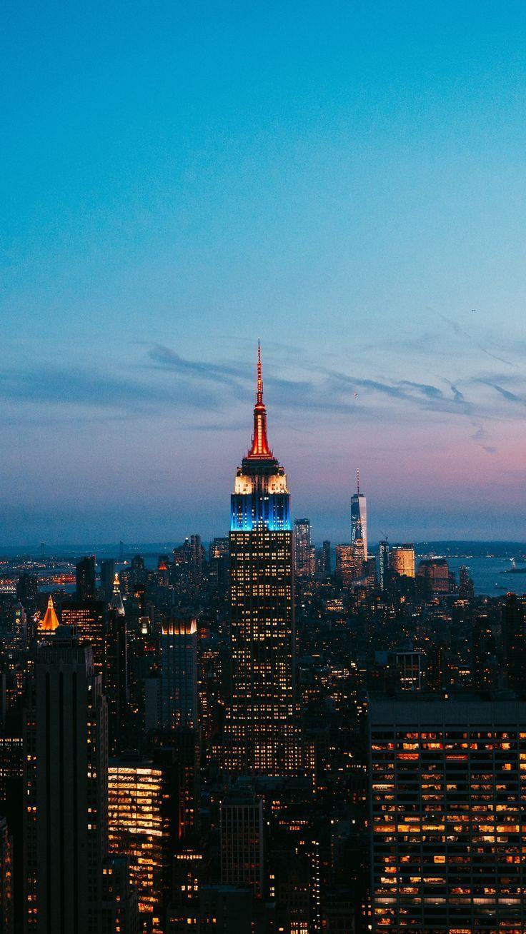 736x1308 Places #newyork #unitedstates #skyscrapers #wallpaper HD 4k background for android :) Wallpaper Designs. City wallpaper, City aesthetic, New york wallpaper