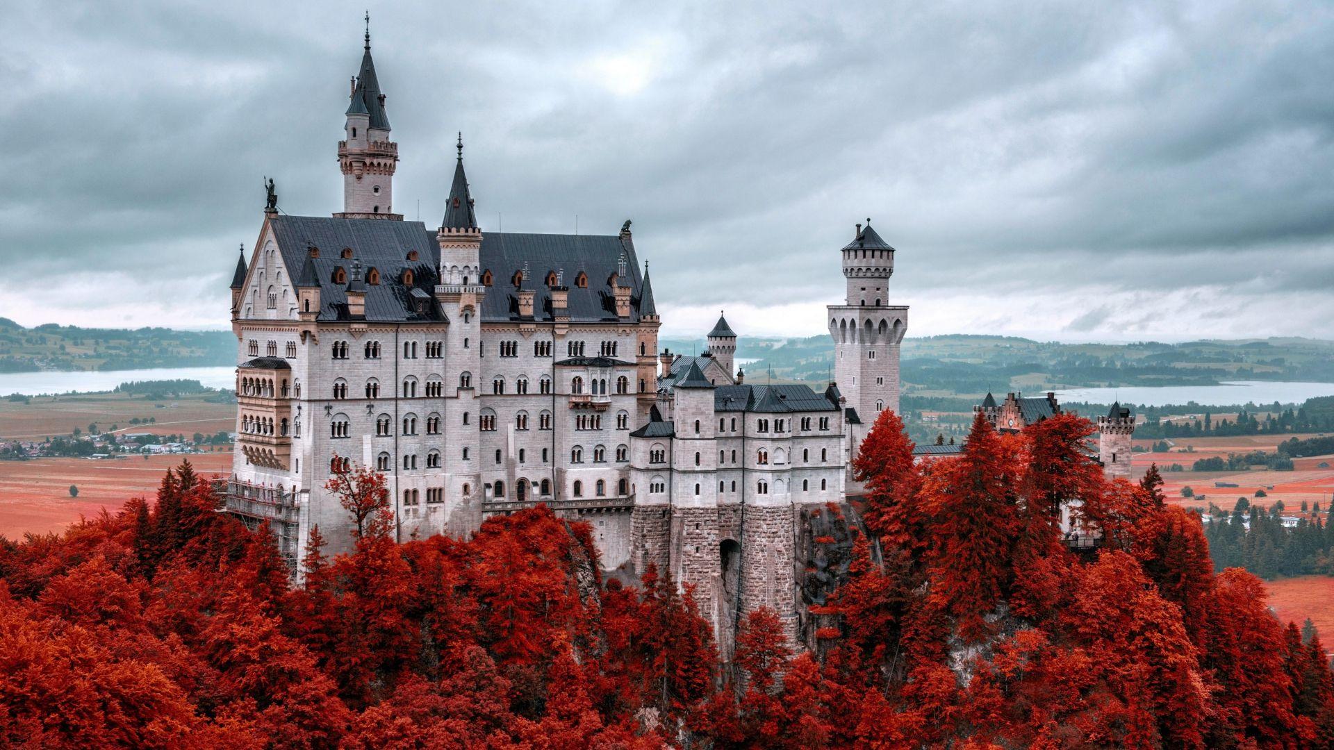 1920x1080 Download Neuschwanstein castle, Bavaria, Germany, Tourism, Travel HD 1080p wallpaper 1920x1080