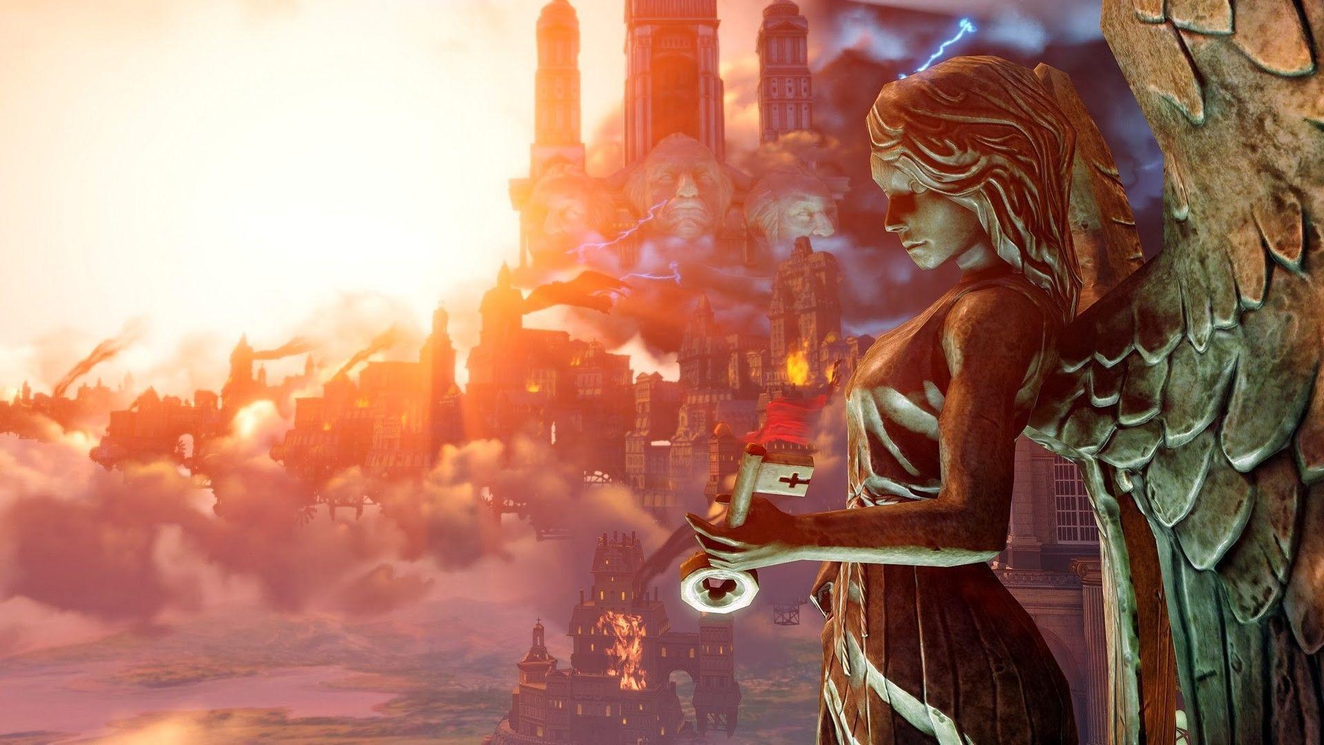 1920x1080 General 1920x1080 BioShock Infinite sculpture Columbia (Bioshock) floating island BioShock video games. Bioshock infinite, Bioshock, Warriors wallpaper