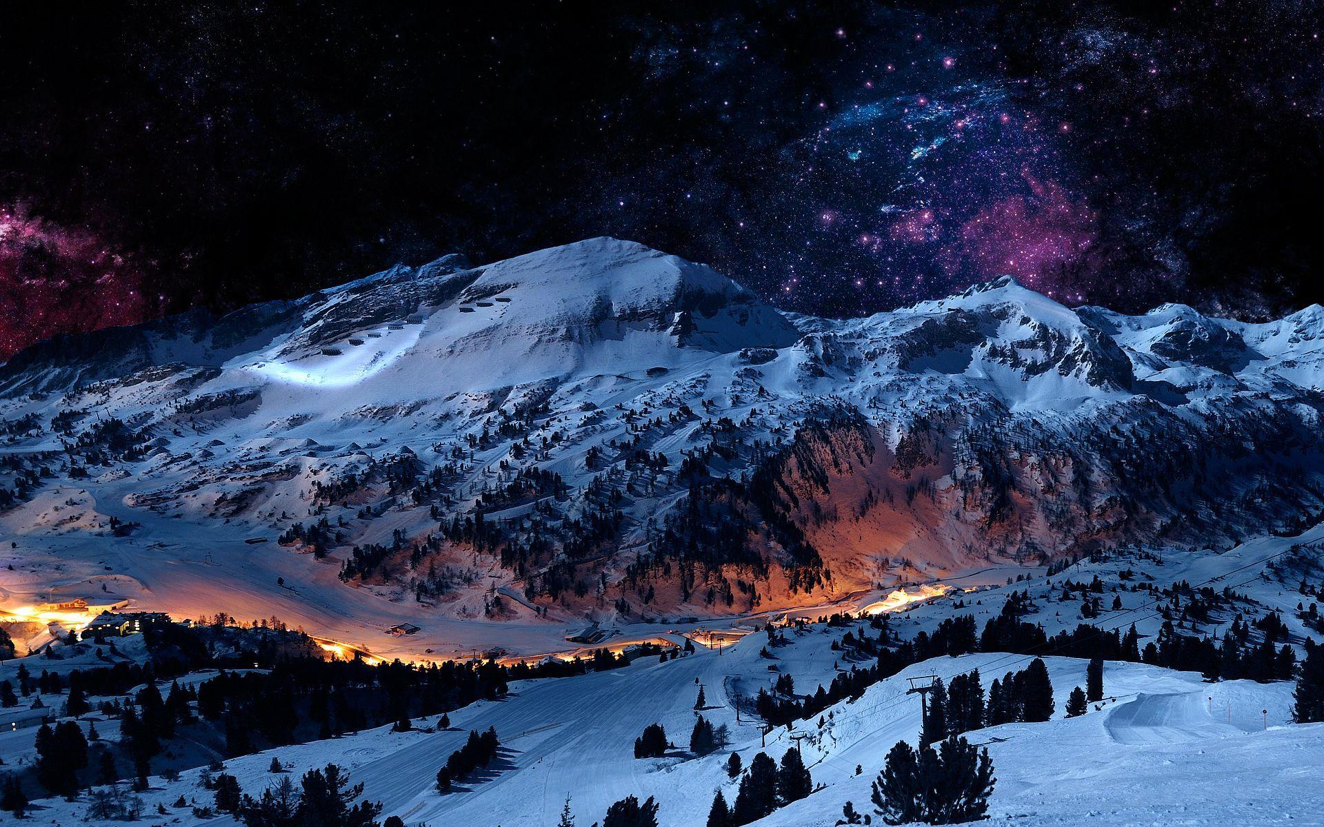1920x1200 Mountain Scene Widescreen Wallpaper