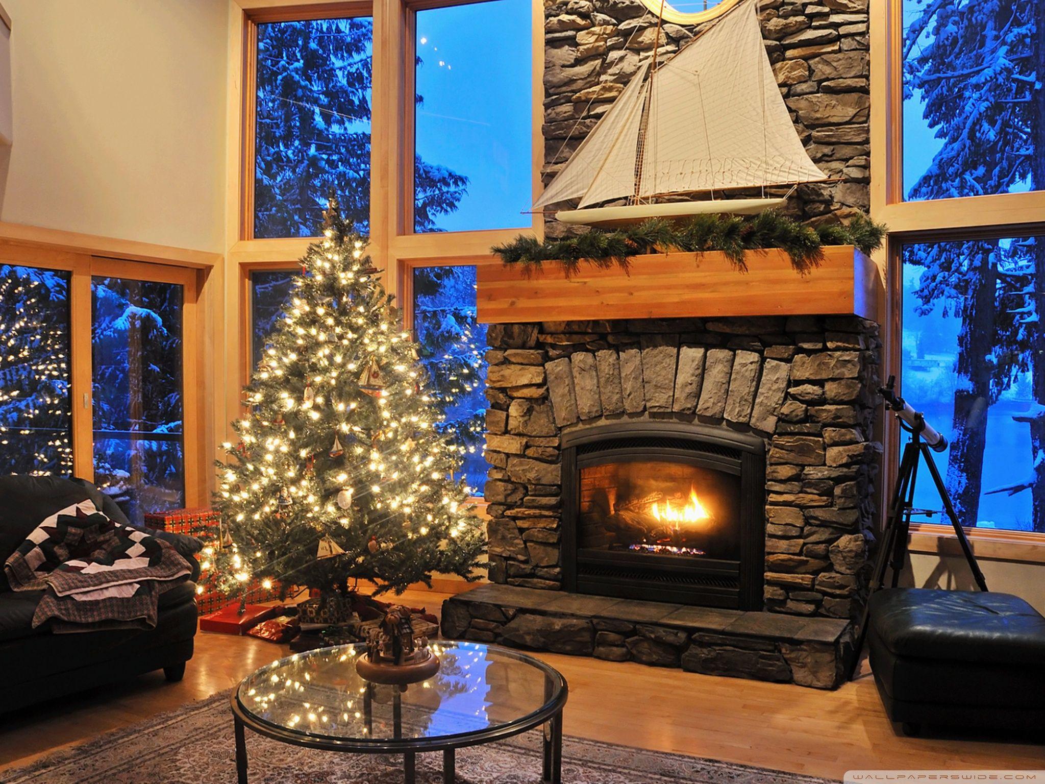 2048x1536 Fireplace, Christmas Ultra HD Desktop Background Wallpaper for 4K UHD TV : Tablet