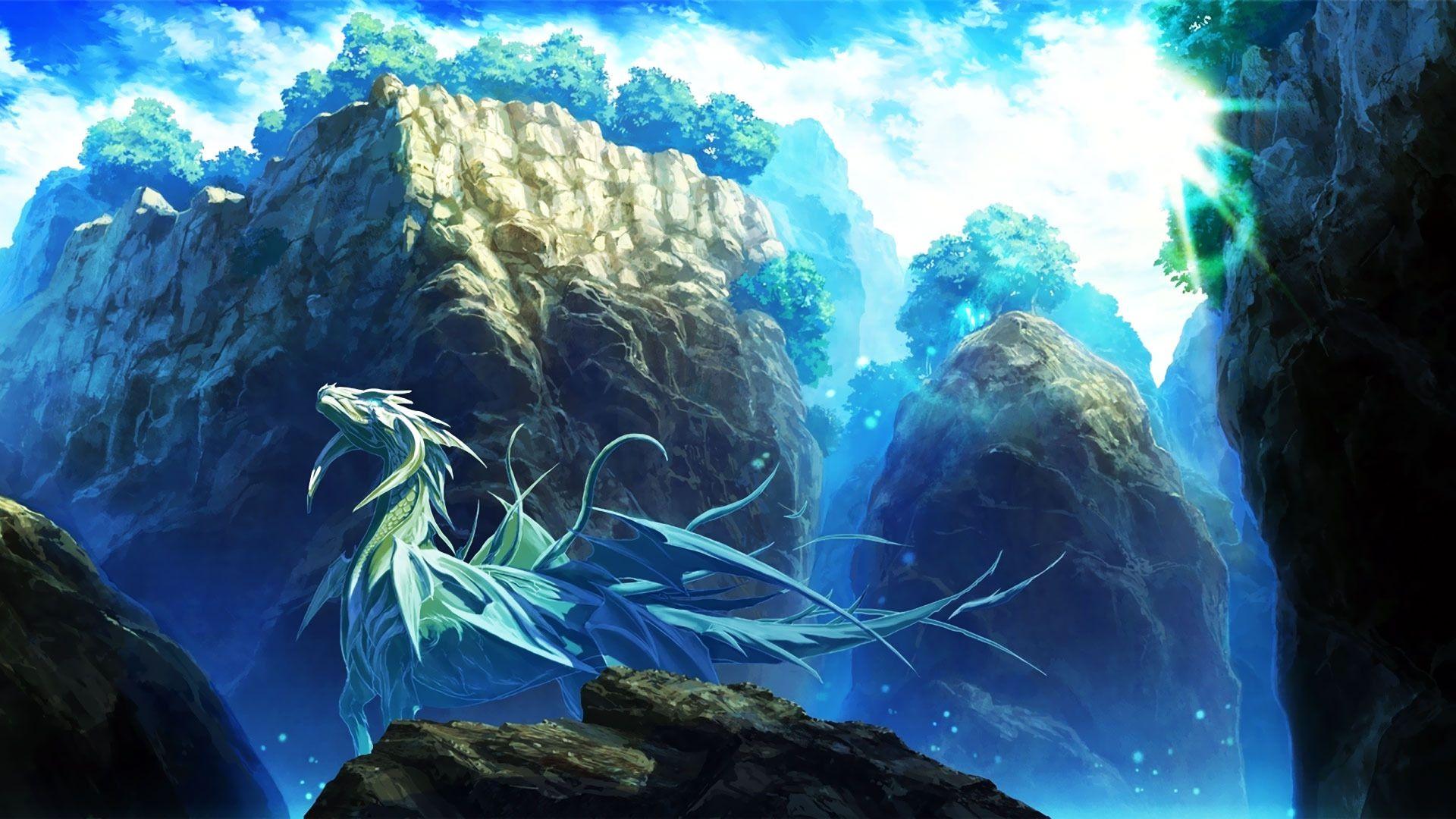 1920x1080 Ice Dragon Background HD
