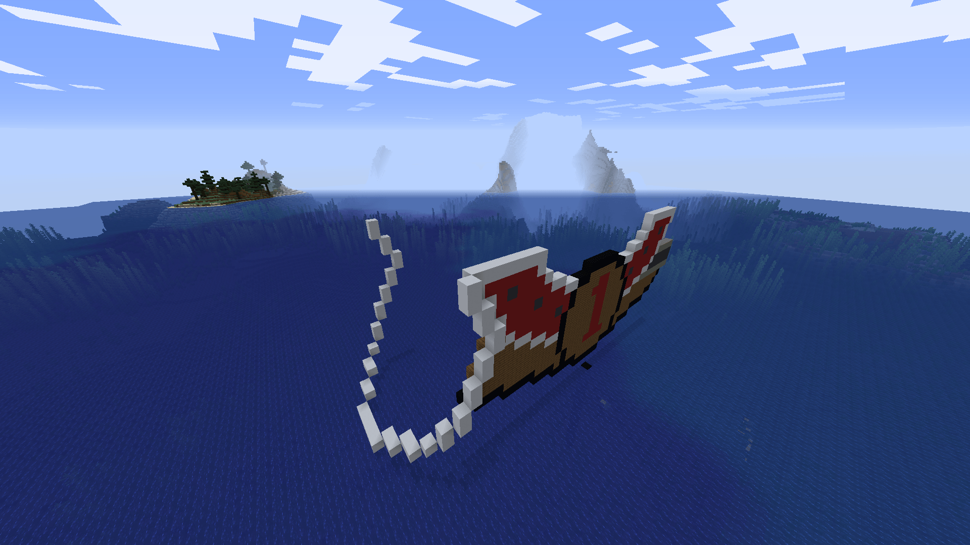1920x1080 Starting the Thousand Sunny in minecraft