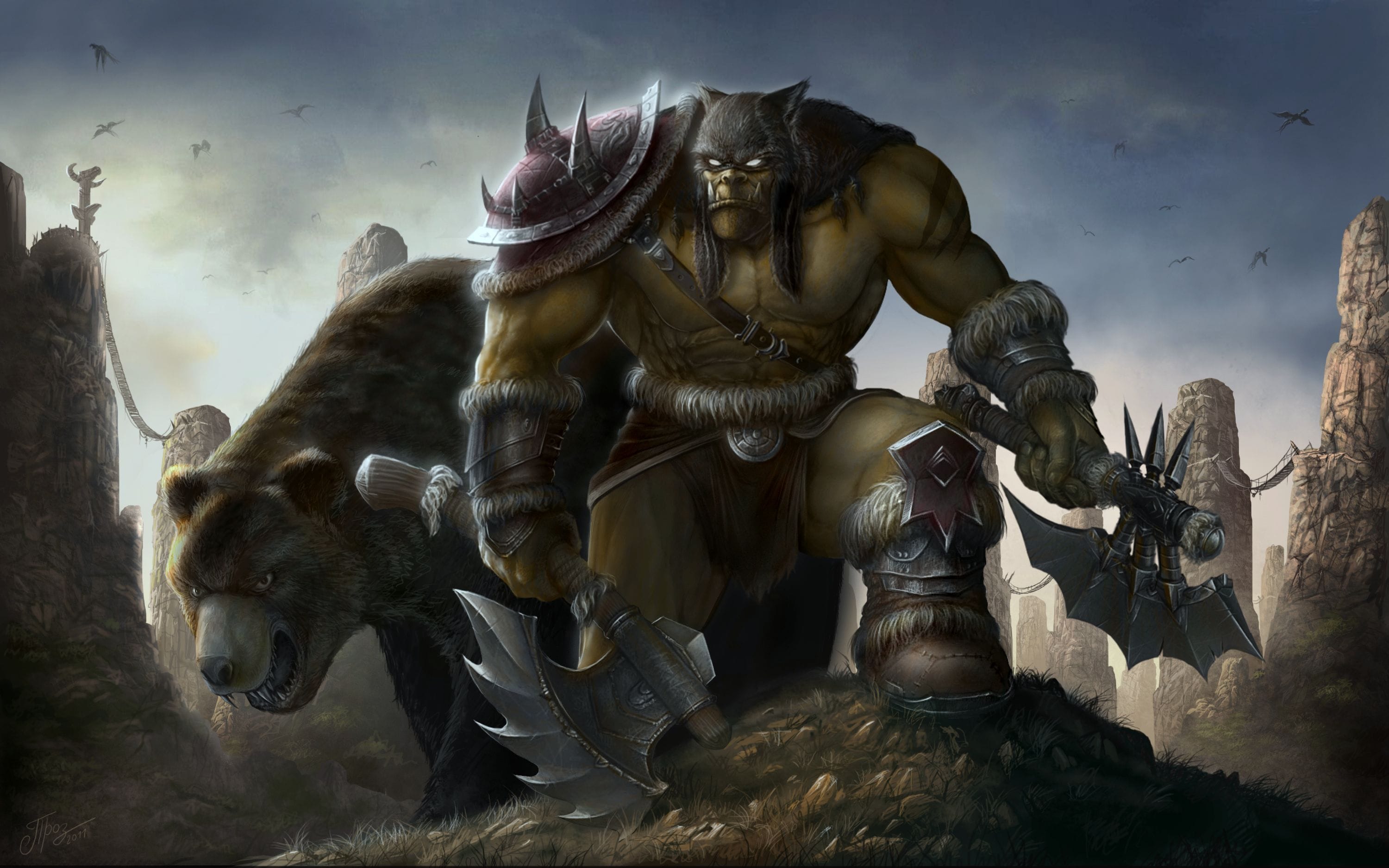 3000x1875 Rexxar Wallpaper. Rexxar Wallpaper, WoW Rexxar Wallpaper and WC3 Rexxar Wallpaper
