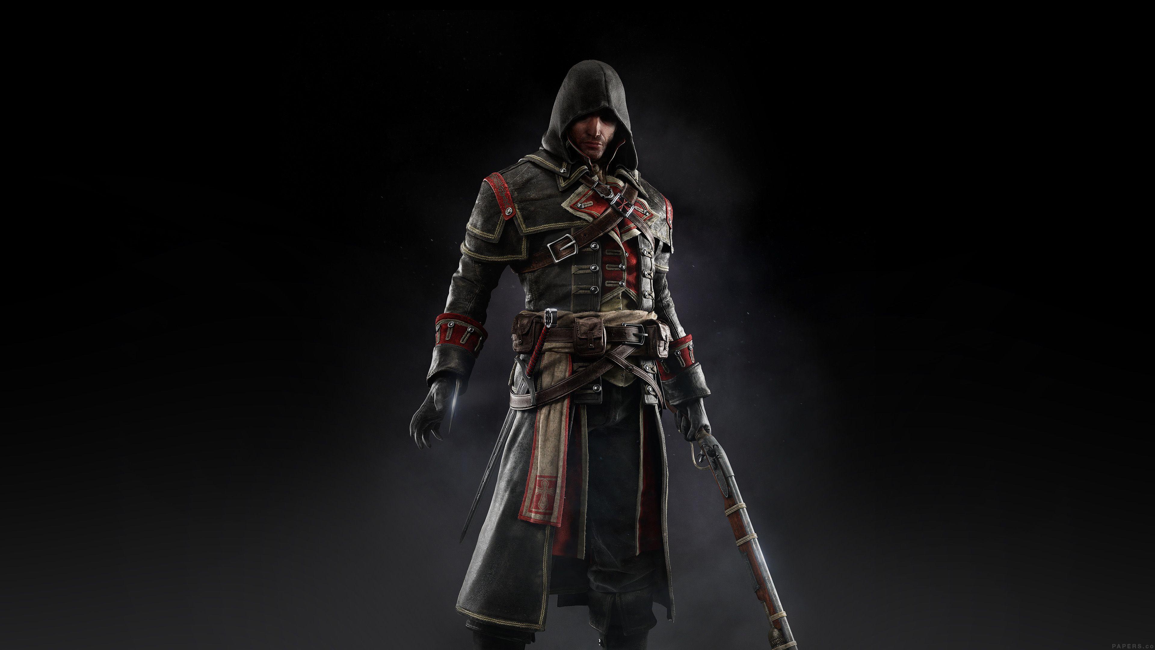 3840x2160 Assassins Creed Rogue Game Art Dark Shay Hood