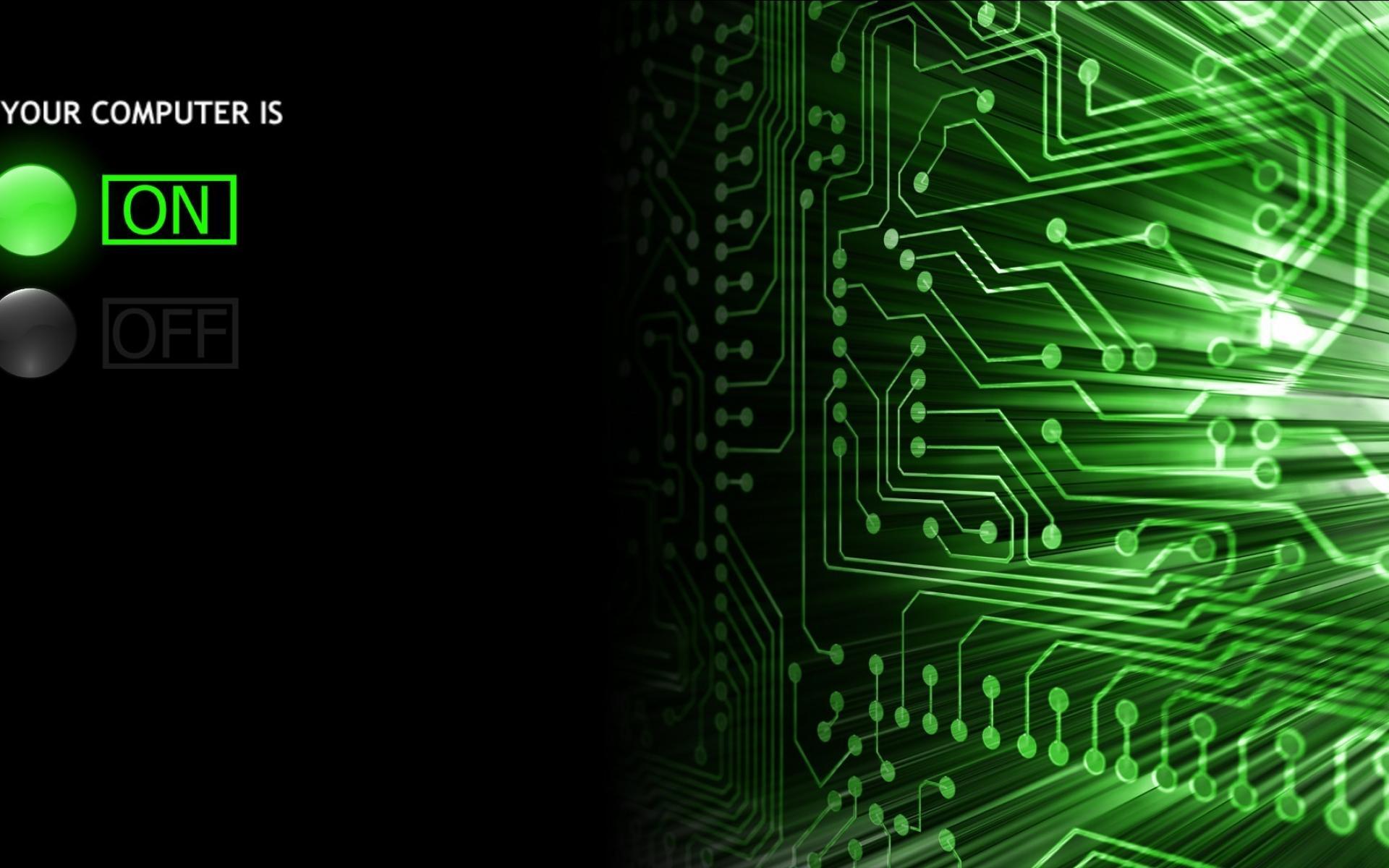 1920x1200 Abstract circuit boards computers green wallpaper