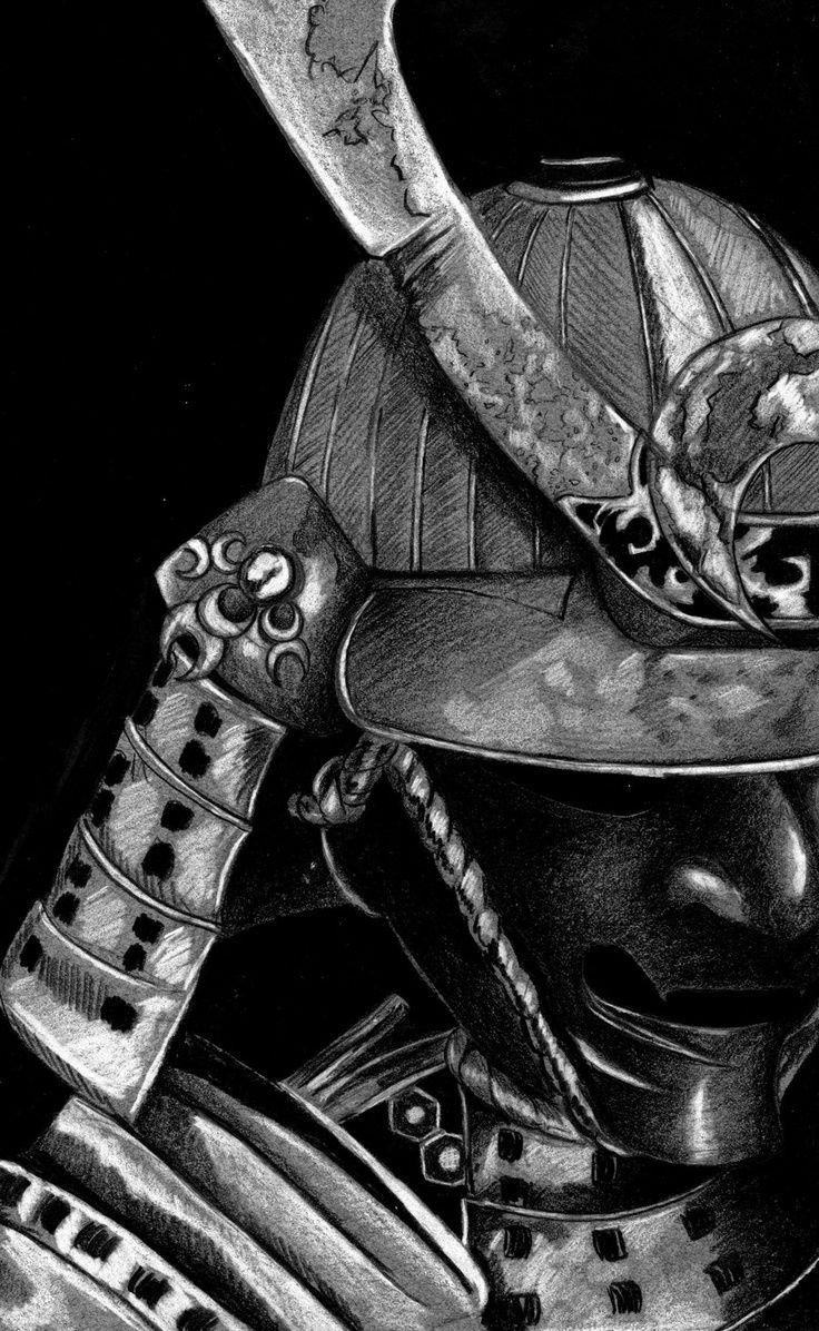736x1196 Drawn samurai hat and in color drawn samurai hat