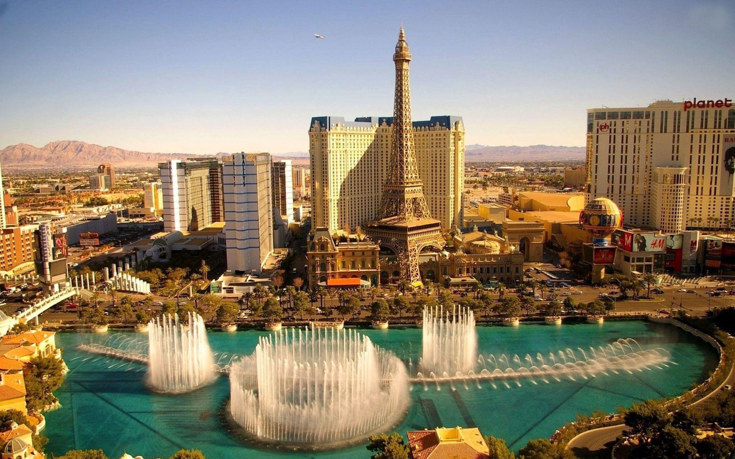 2560x1600 Las Vegas Fountains, HD World, 4k Wallpaper, Image, Background, Photo and Picture