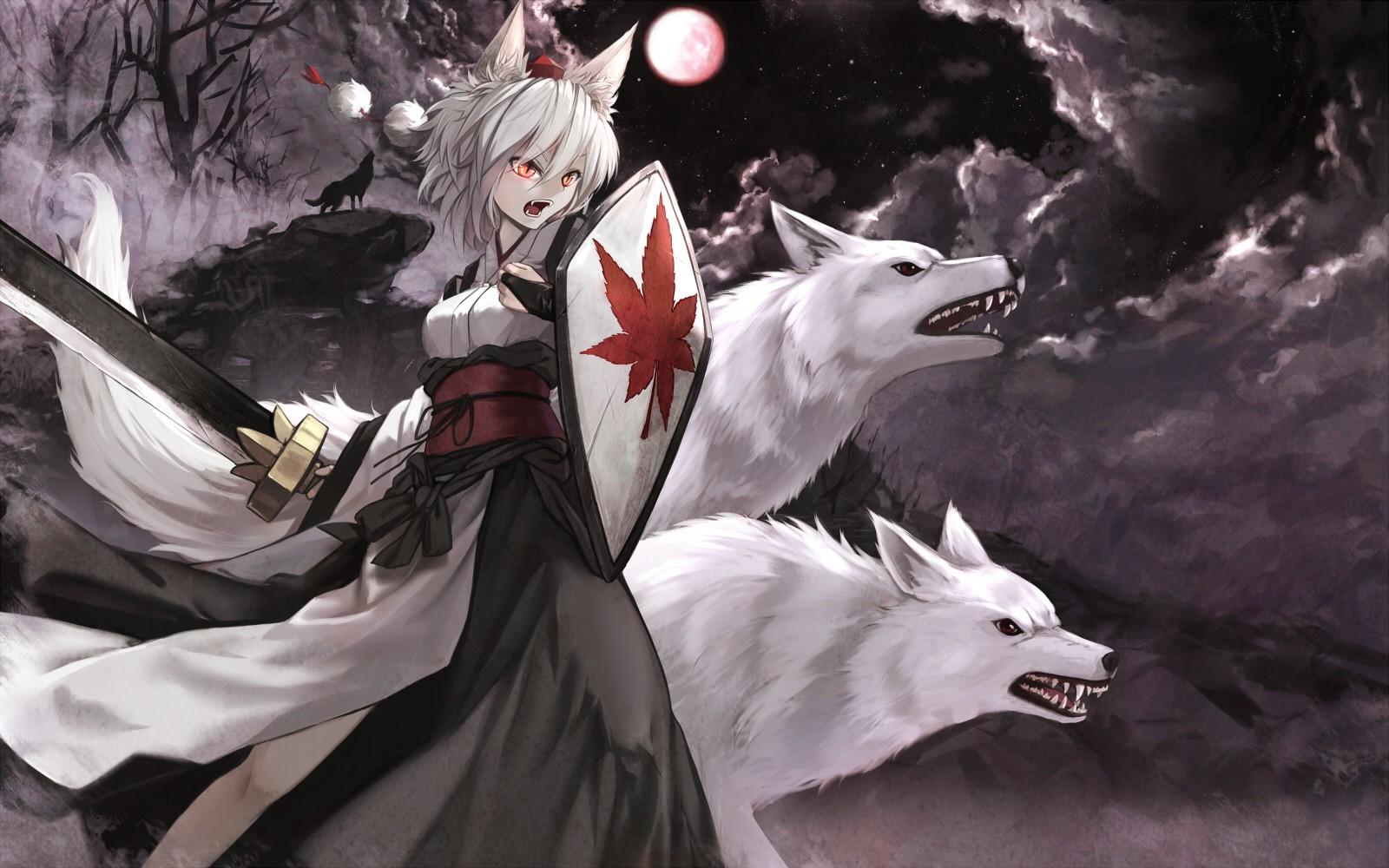 1600x1000 Anime Wolf Girl Wallpaper