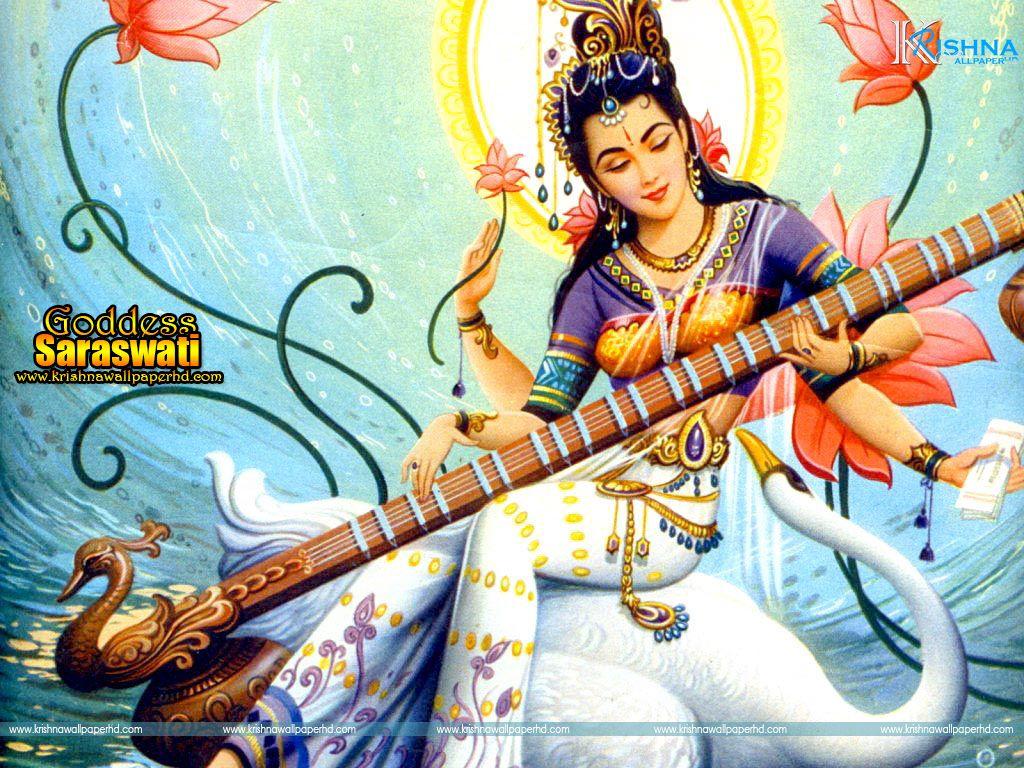 1024x768 Goddess Saraswati Photo Free Download Wallpaper Hd Free God HD Wallpaper, Image, Pics And Photo