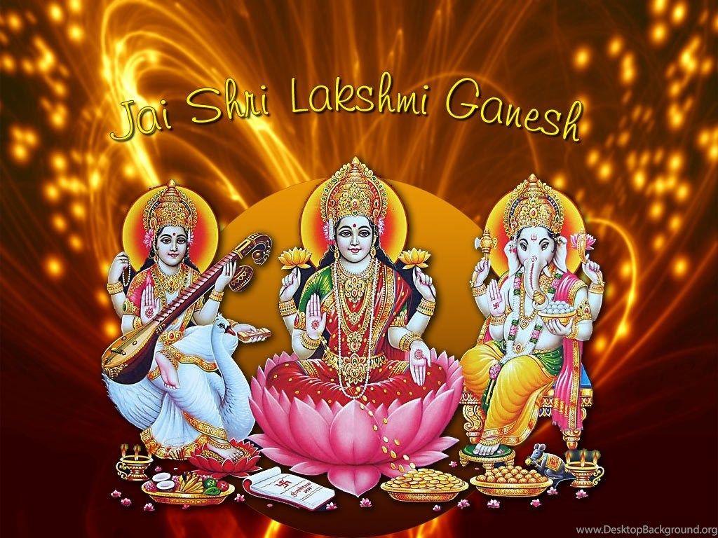 1024x768 Laxmi Ganesh Saraswati Image And Wallpaper Download Desktop Background