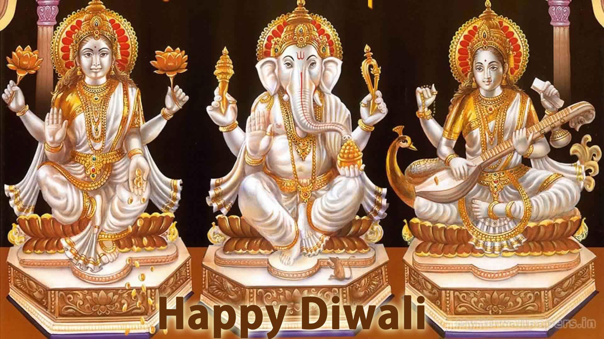 1920x1080 Ganesh Lakshmi Saraswati HD Wallpaper