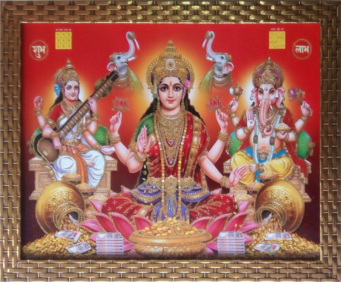 1100x910 Buy Shree Handicraft Laxmi Ganesh Saraswati Ji Diwali Pooja Photo Frame (Acrylic, 34 x 44 x 1 cm) Online at Low Prices in India
