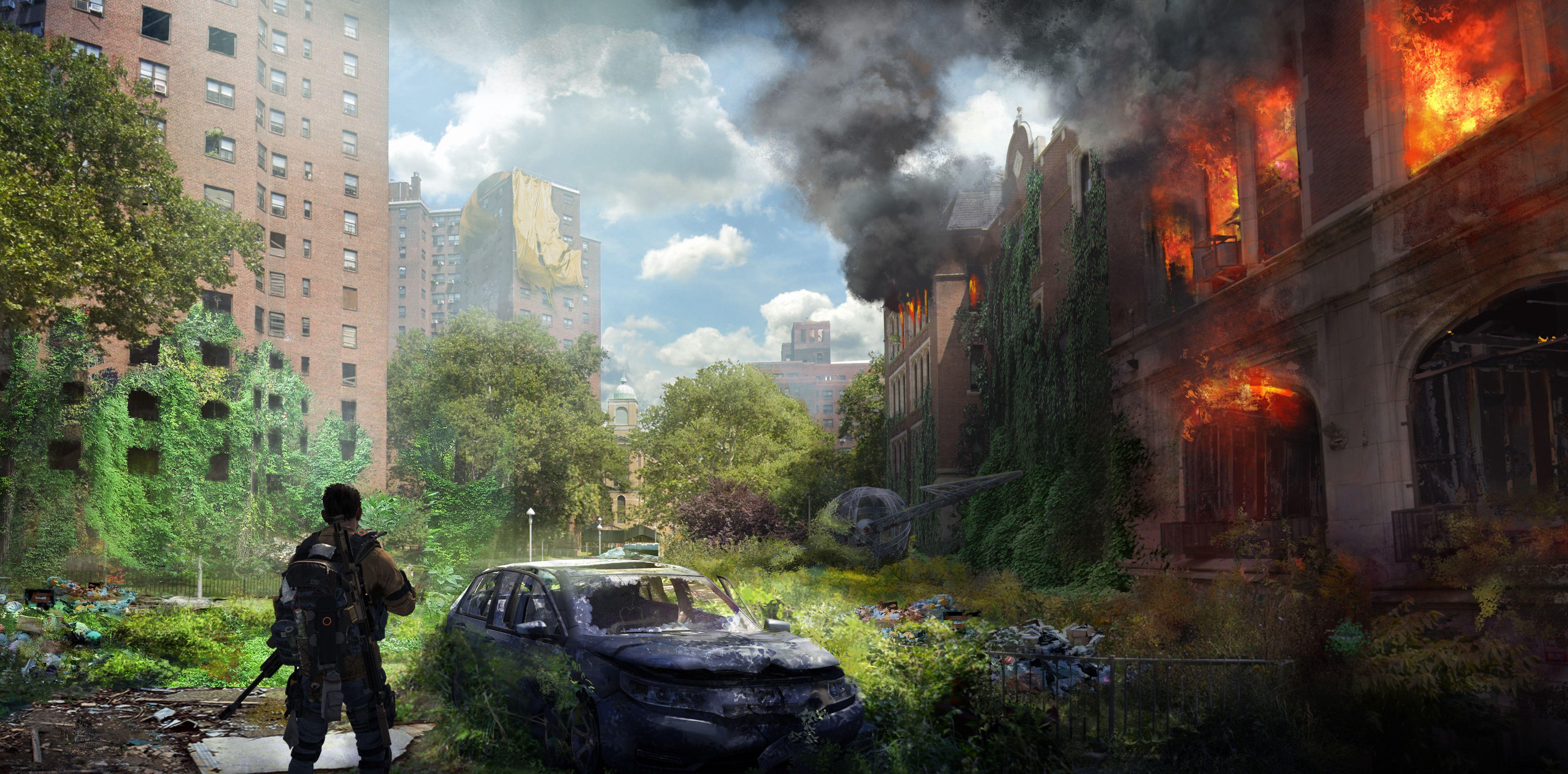 5696x2813 Tom Clancys The Division 2 Video Game Art Game Poster PC Gaming Wallpaper:5696x2813