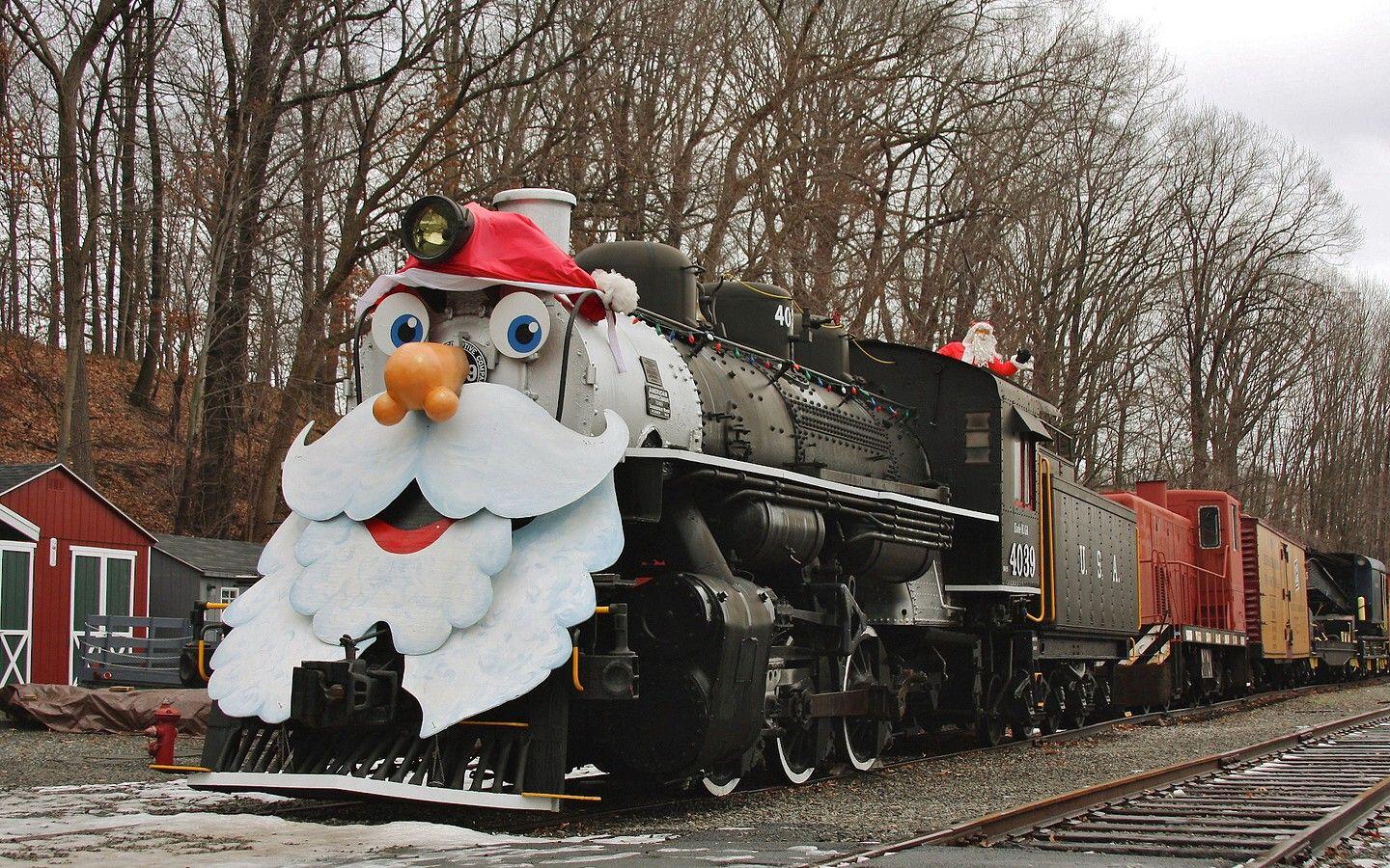 1440x900 Winter: Holiday Train Winter Funny Desktop Picture For Mac for HD