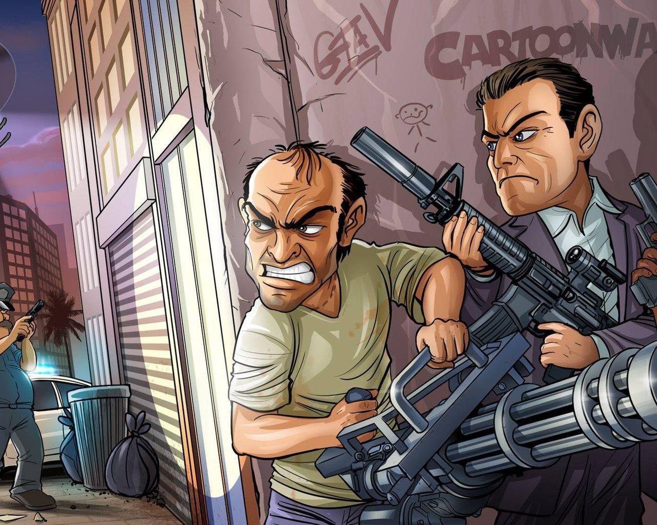 1280x1024 GTA V Game Art 1280x1024 Resolution HD 4k Wallpaper, Image, Background, Photo and Picture