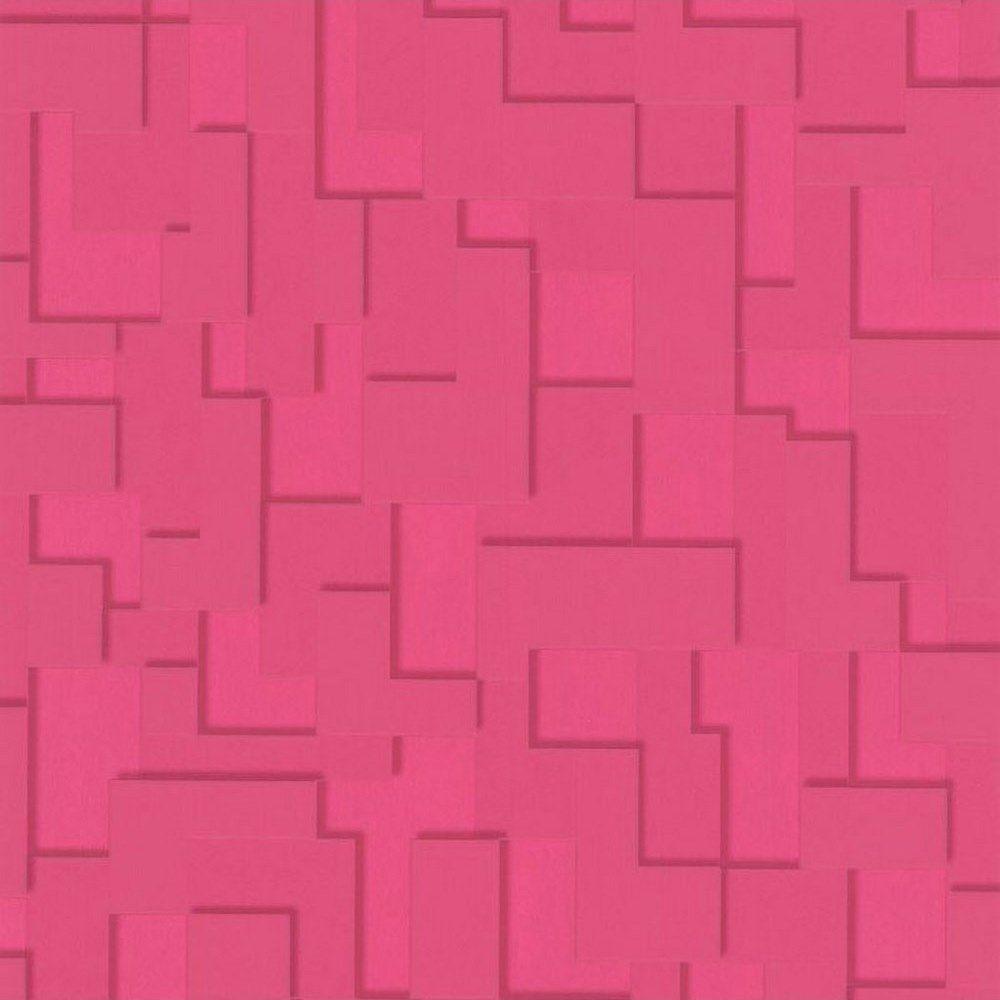 1000x1000 Graham & Brown Checker Hot Pink Wallpaper