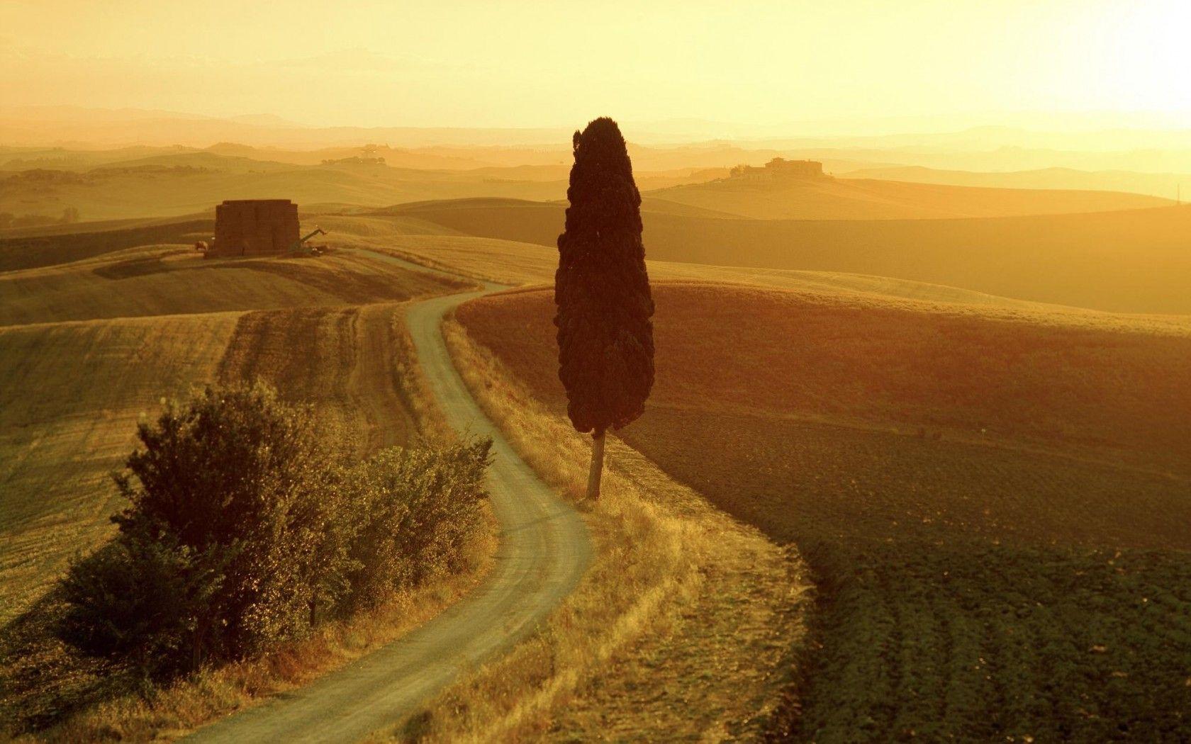 1680x1050 Wallpaper Catalogue.com Wallpaper Landscape At Sunrise Italy In 1680x1050 Resolution