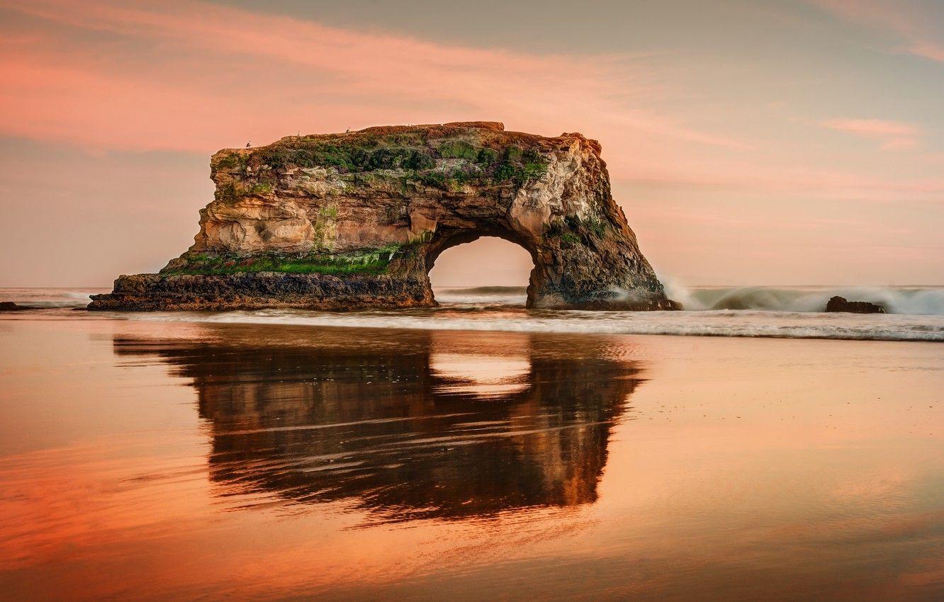 1332x850 Wallpaper sea, rock, CA, California, Santa Cruz, Santa Cruz image for desktop, section природа